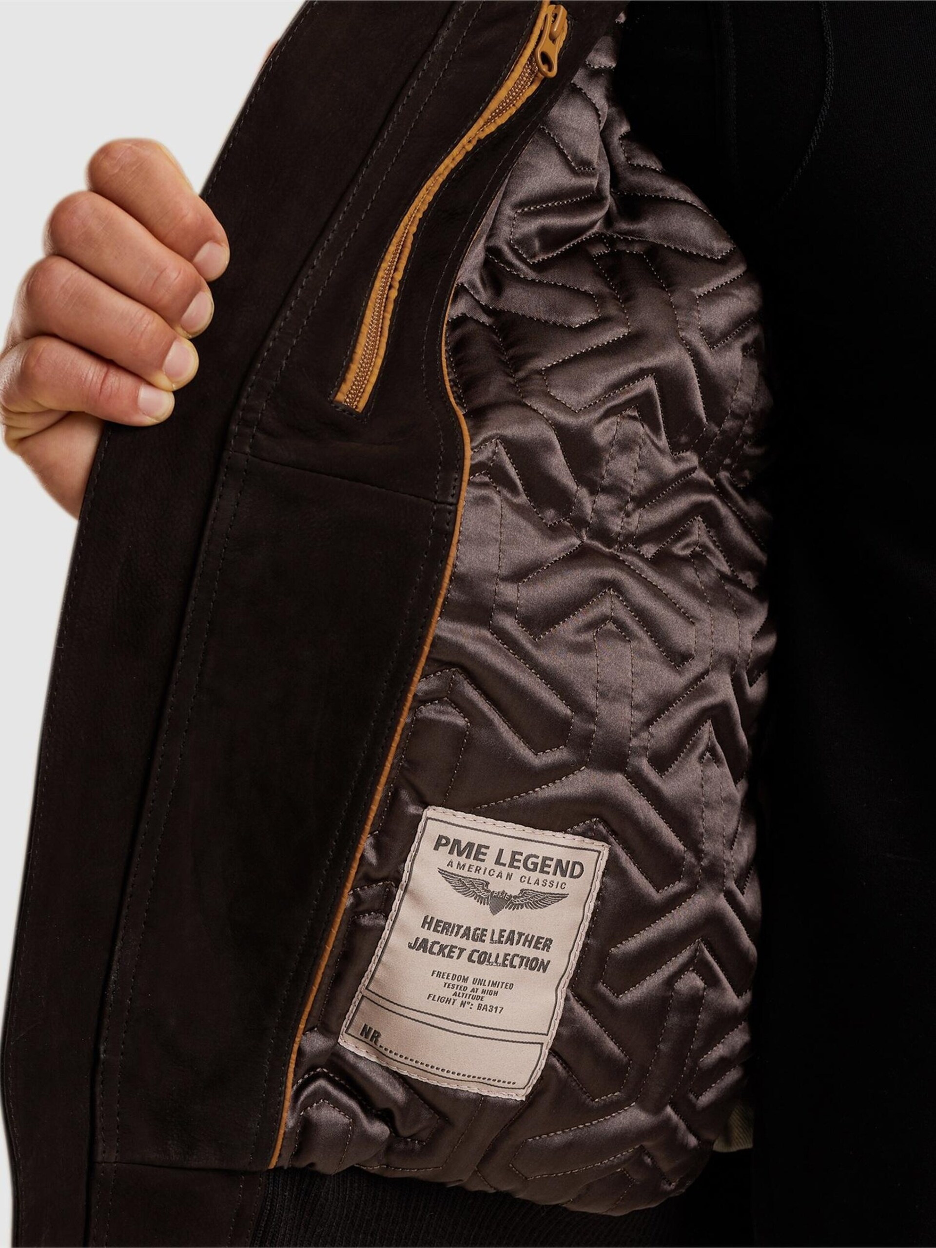 PME Legend Övergångsjacka 'Greenville Fur leather jacket' herr