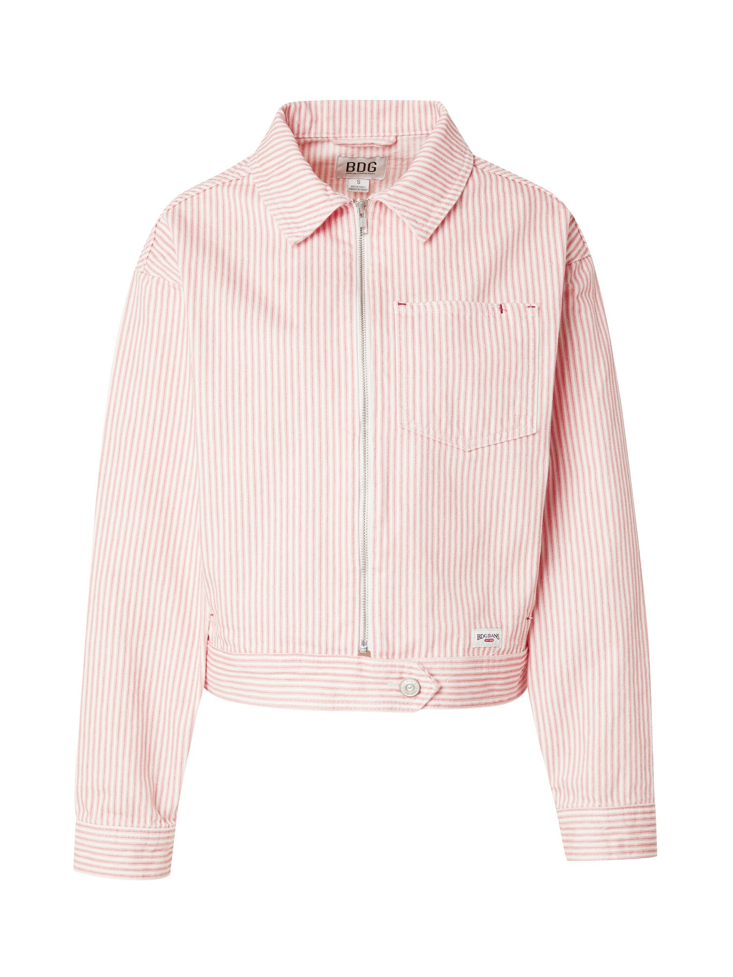 BDG Urban Outfitters Átmeneti dzseki 'YURI'  málna / fehér akciós termékkép 1