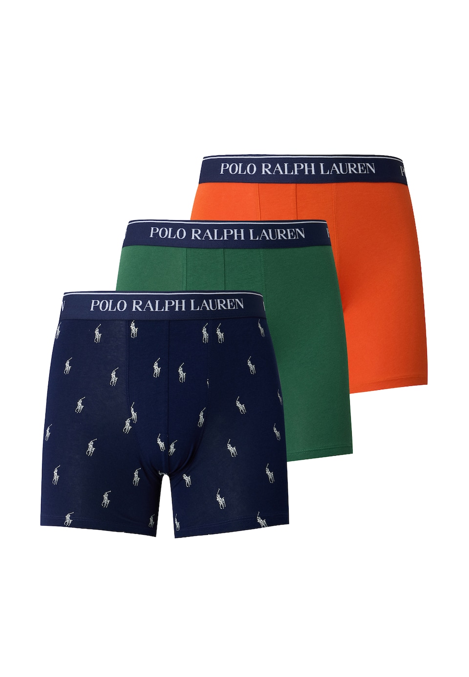 Boxershorts marinblå / gran / orange