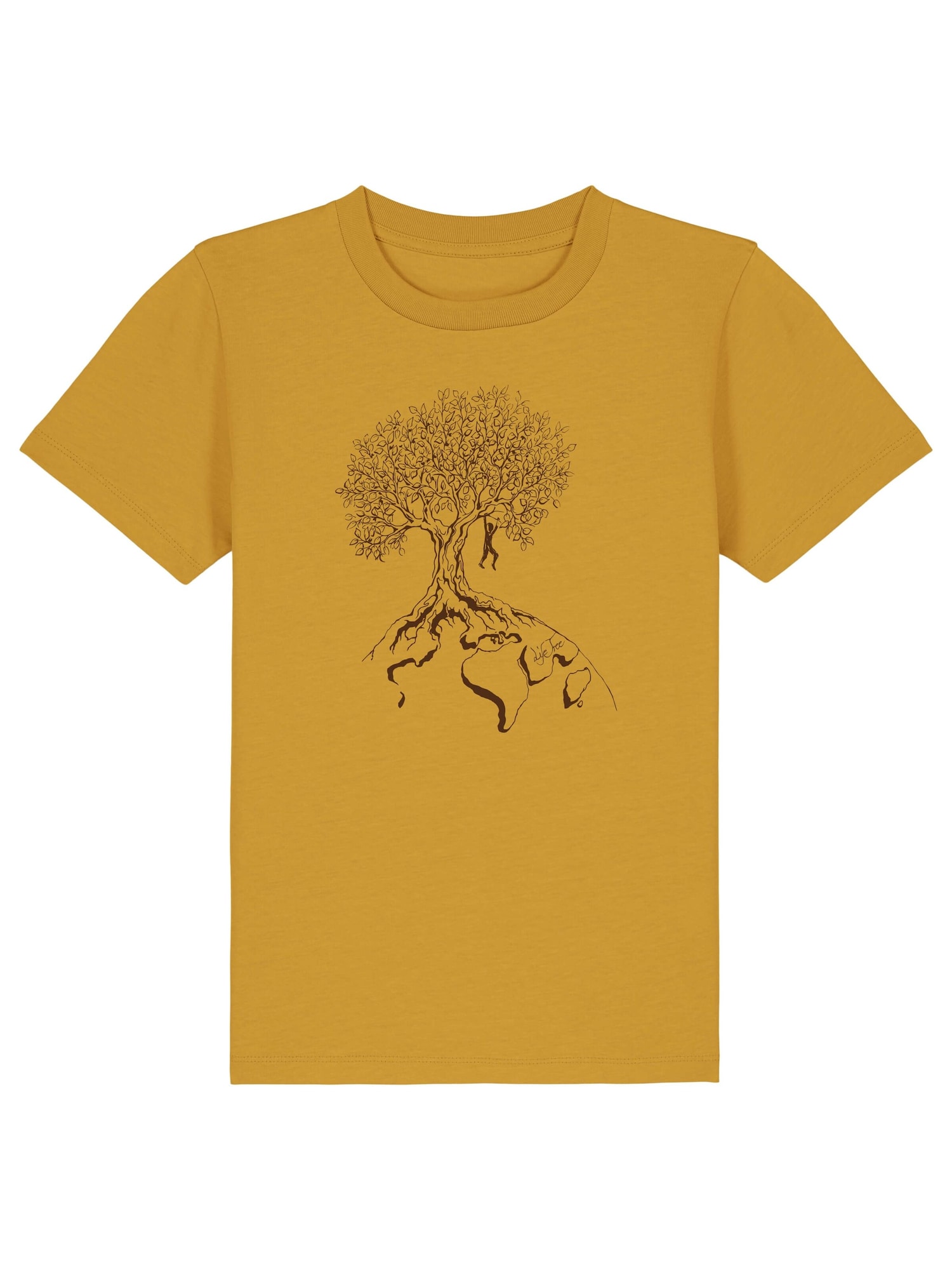 Life-Tree Majica 'Kids Unisex Hanging On' oker