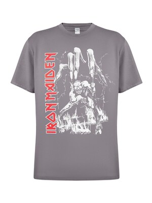 Iron Maiden Camiseta 'Iron maiden  T-Shirt'  gris