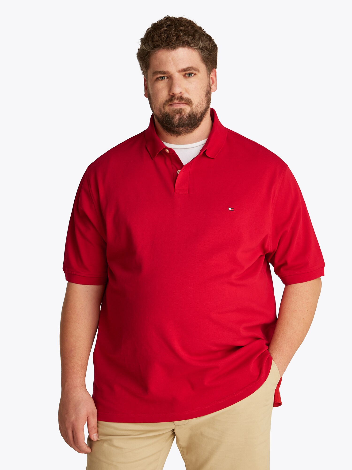 Tommy Hilfiger Big & Tall Póló '1985'  piros termék 2. képe