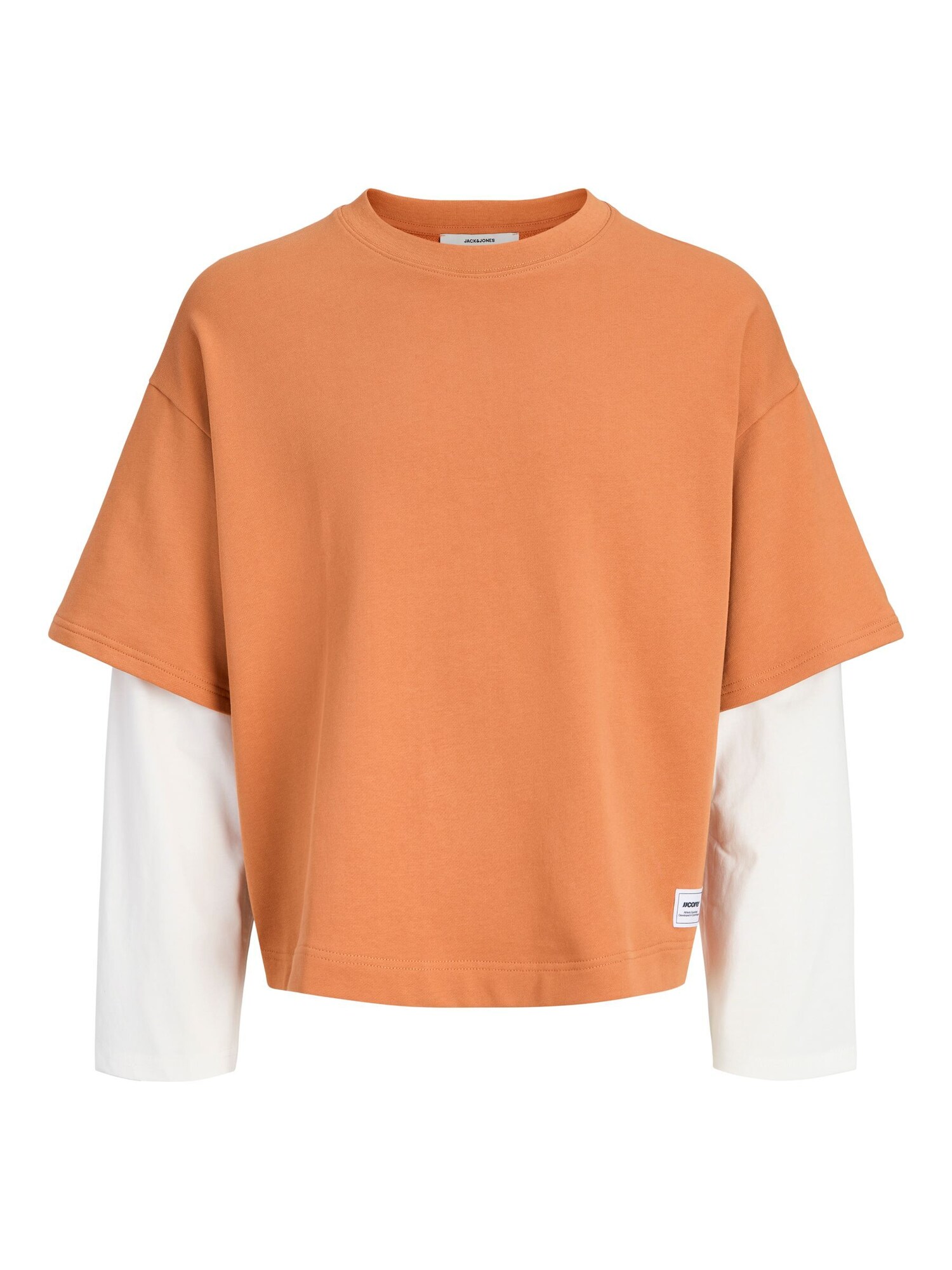 Jack & Jones Junior Mikina 'JCOECHO'  oranžová / biela