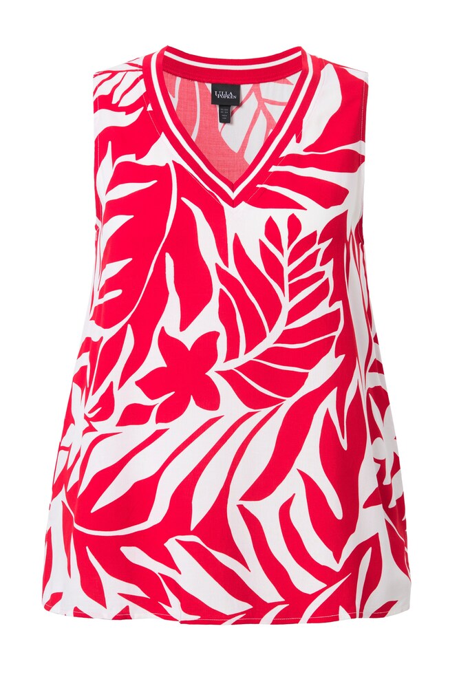 Ulla Popken Blusentop Damen Größe 5XL/6XL rot / weiß