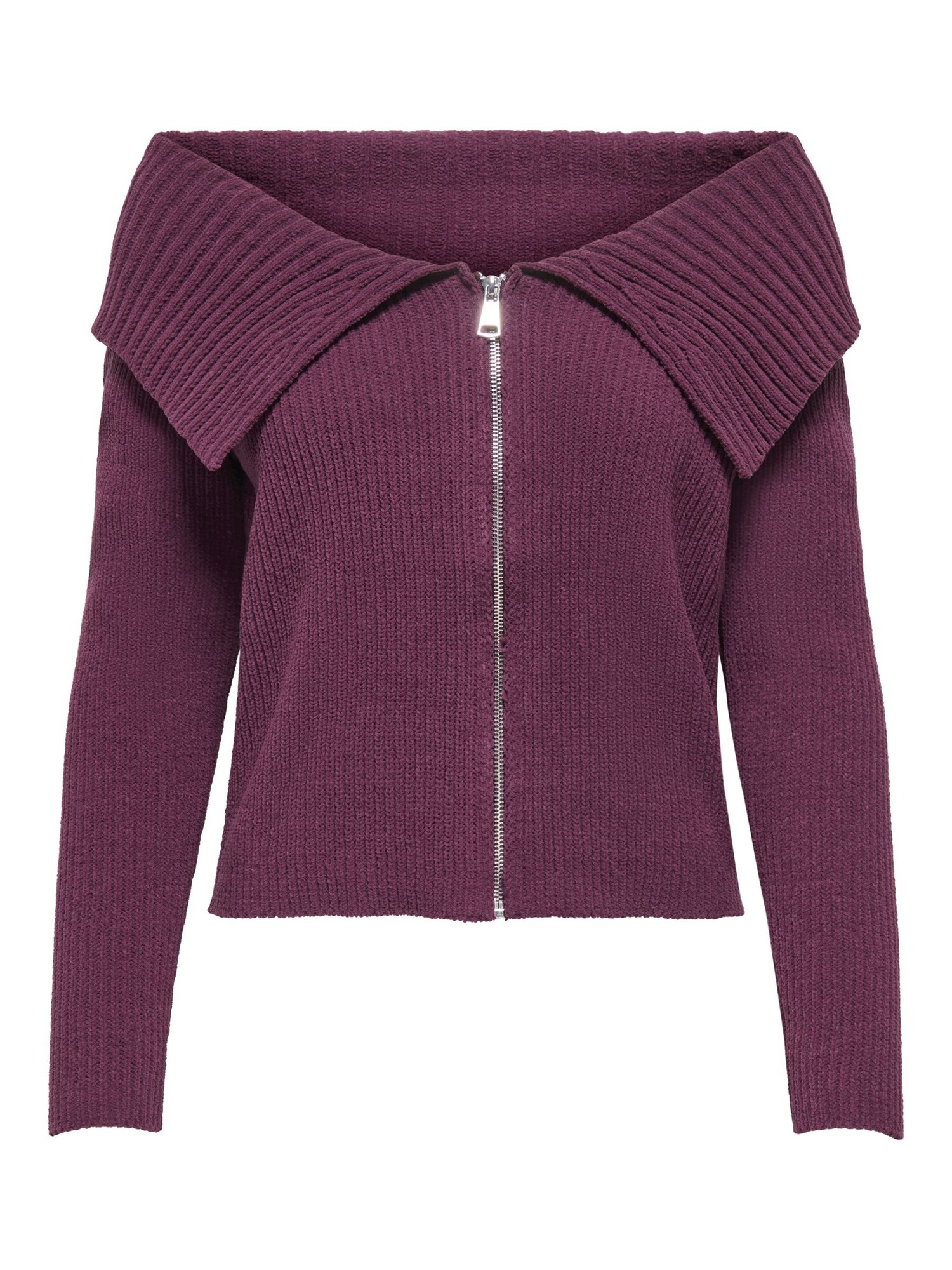 Only Gebreid Vest 'ONLElly' Wijnrood