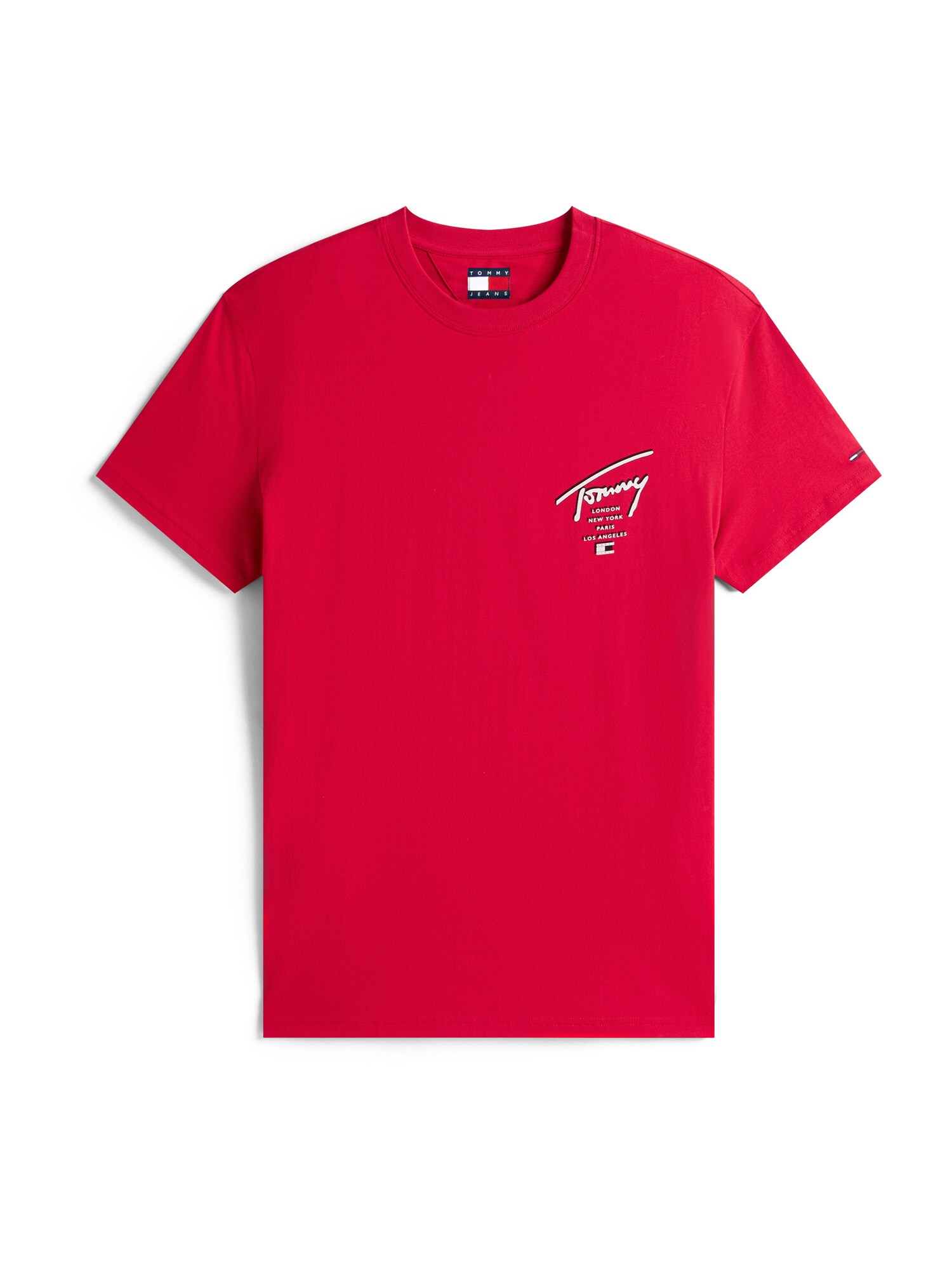 Tommy Jeans Tricou CITY  roșu / negru / alb