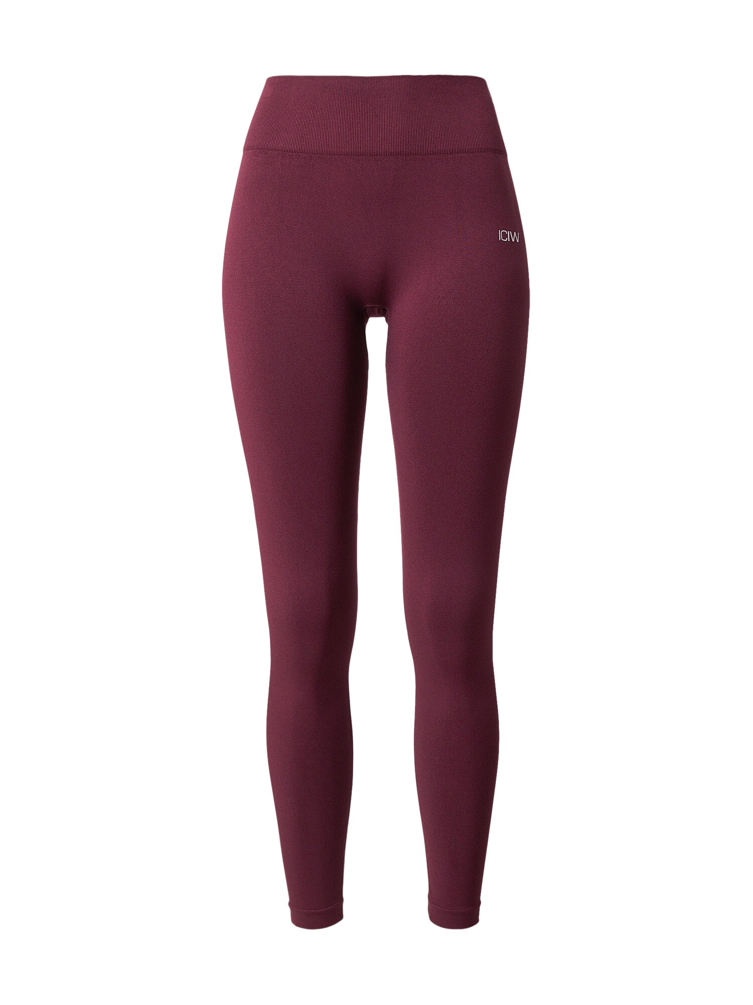 ICANIWILL Sportske hlače 'Smooth Seamless Tights W'  boja vina / srebro