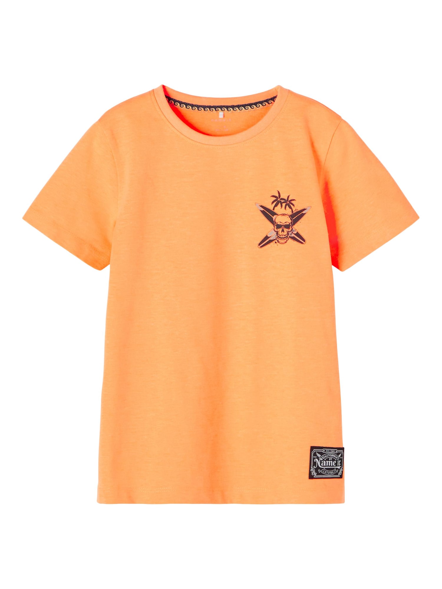 NAME IT Тениска 'Fasile'  морскосиньо / пъстро / оранжево