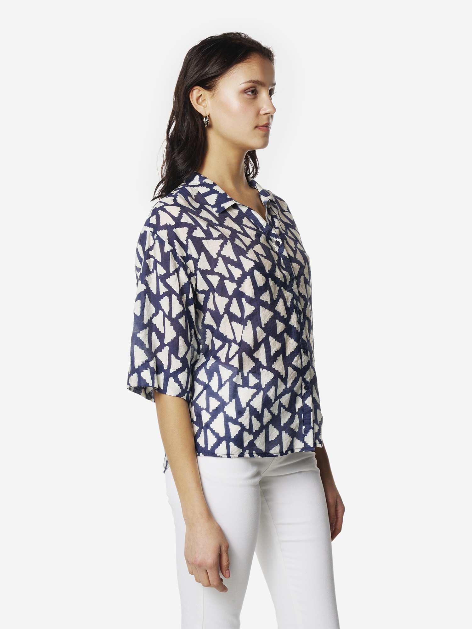 KOROSHI Blusa  navy / offwhite