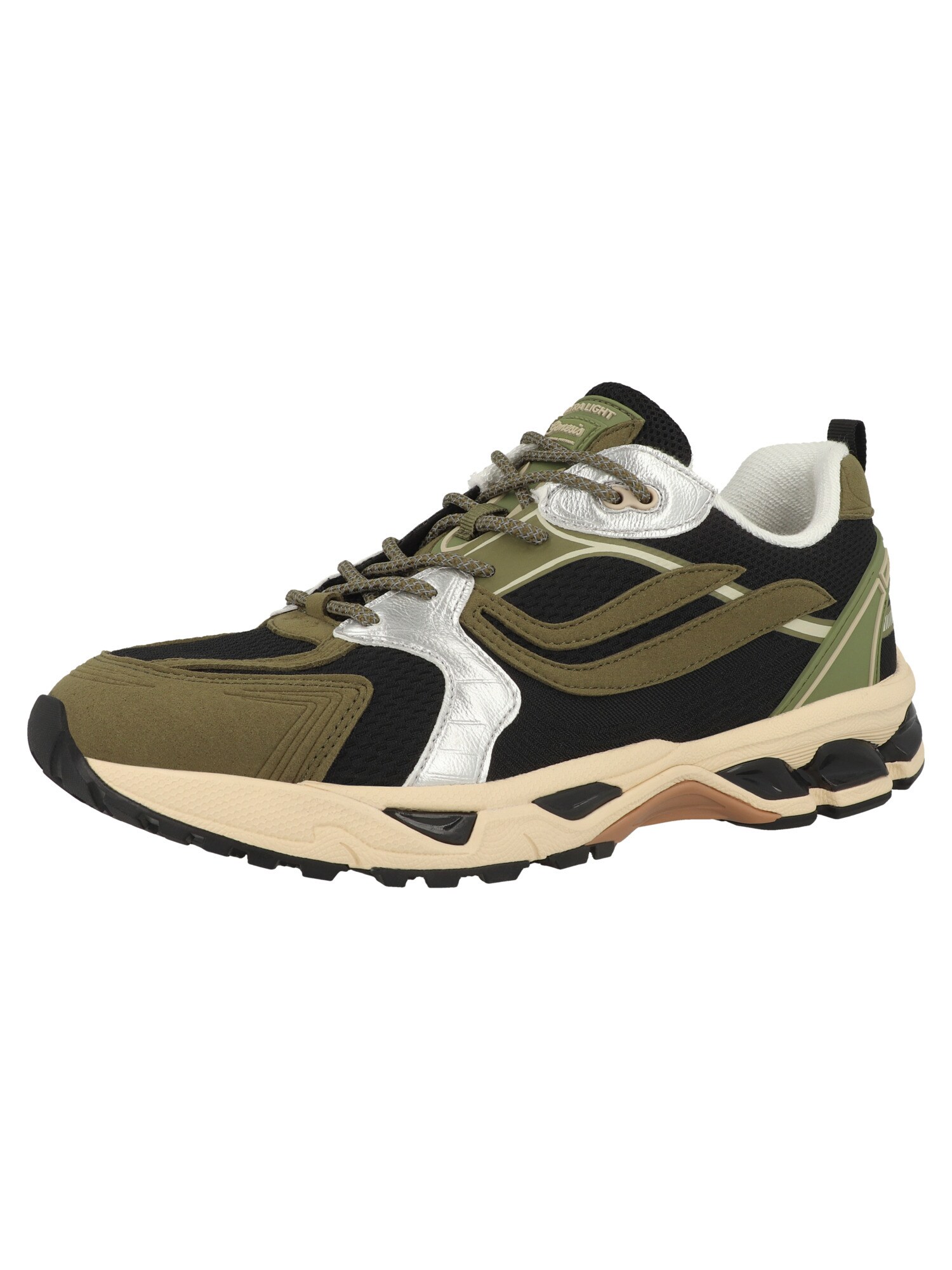 GENESIS Zapatillas deportivas bajas 'G-Ultra'  oliva / negro / plata