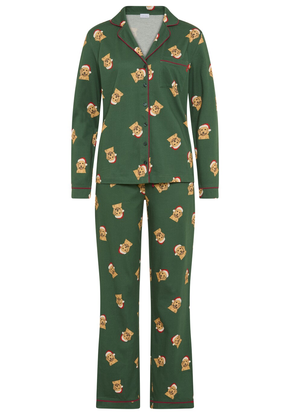 Pyjamas citron / mörkgrön