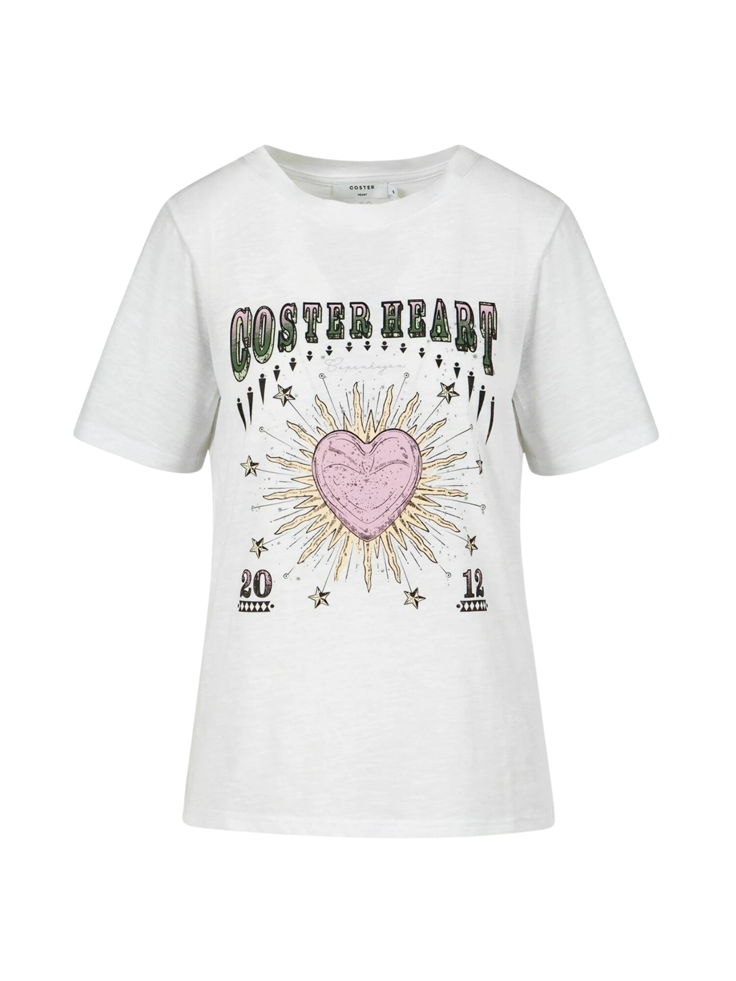 Coster Copenhagen Camiseta  amarillo / verde / altrosa / blanco