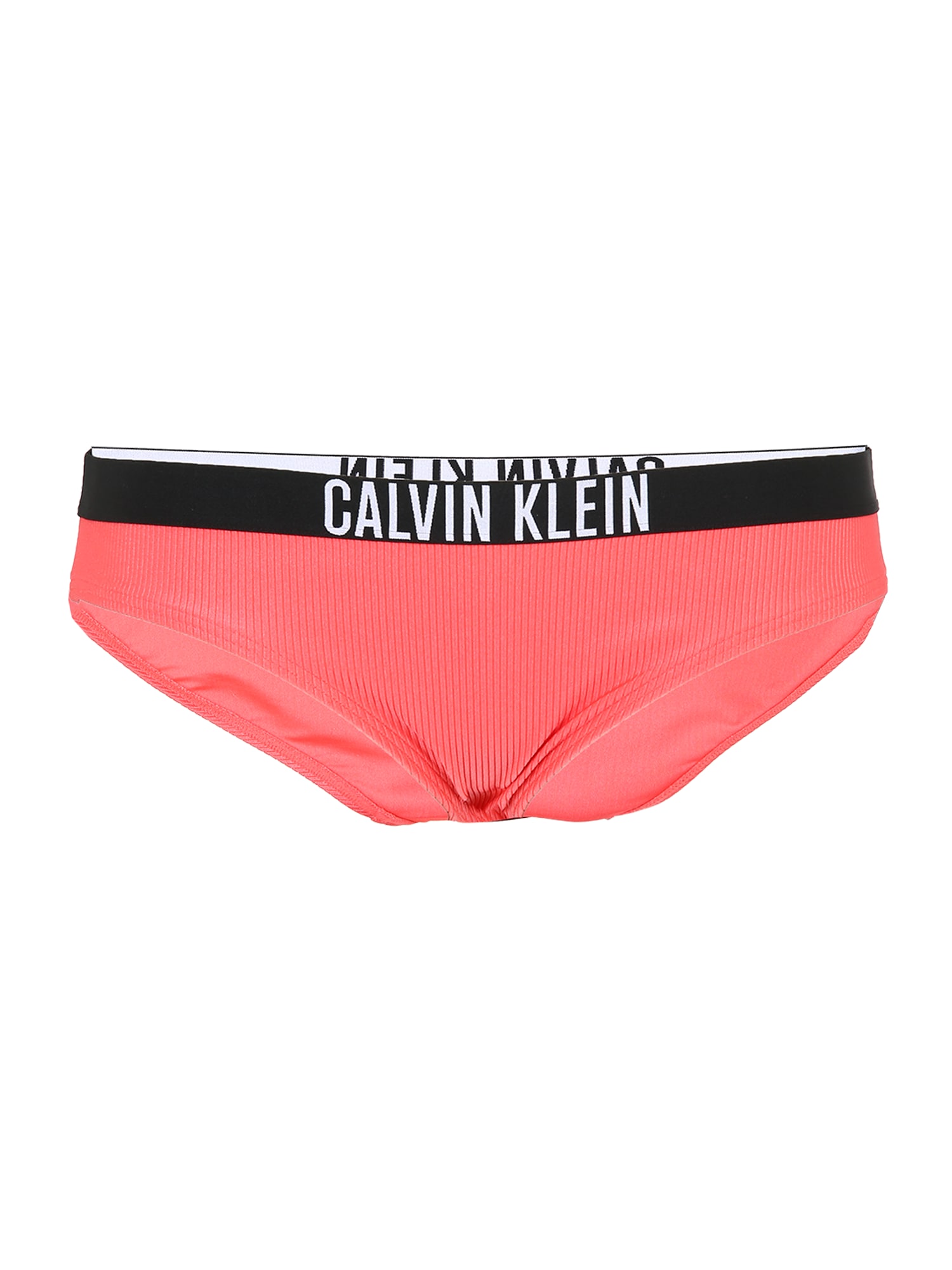 Calvin Klein Swimwear Plus Bikinio kelnaitės abrikosų spalva / juoda / balta