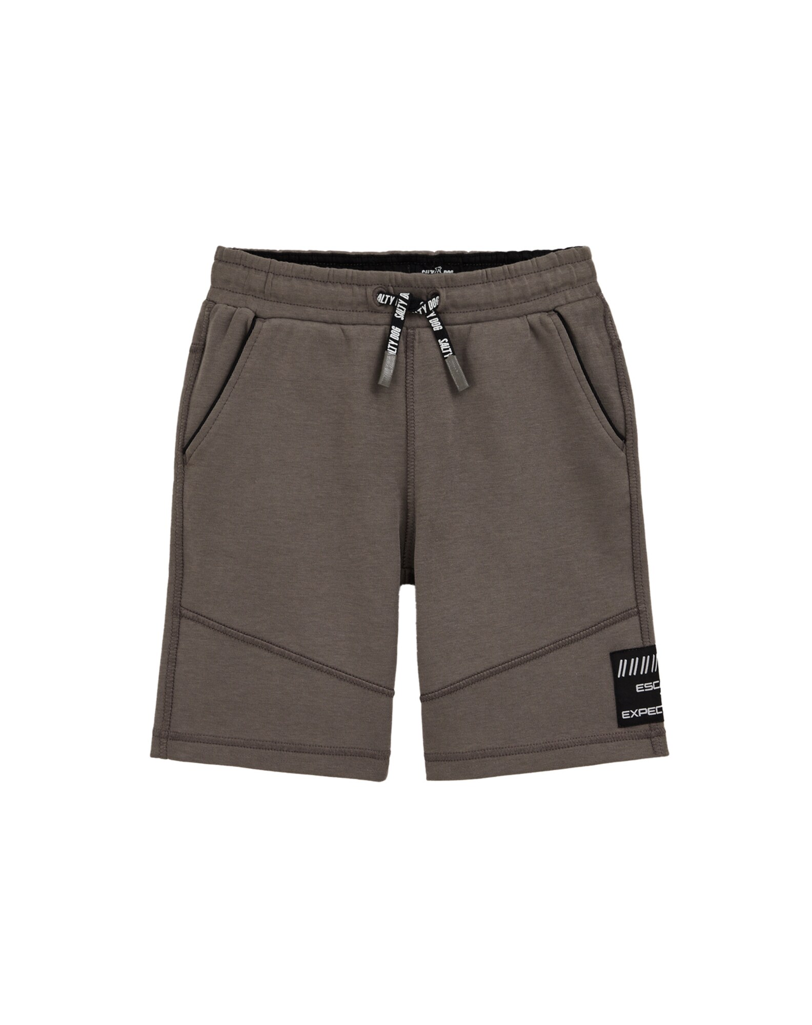 WE Fashion Pantaloni  gri închis / negru / alb