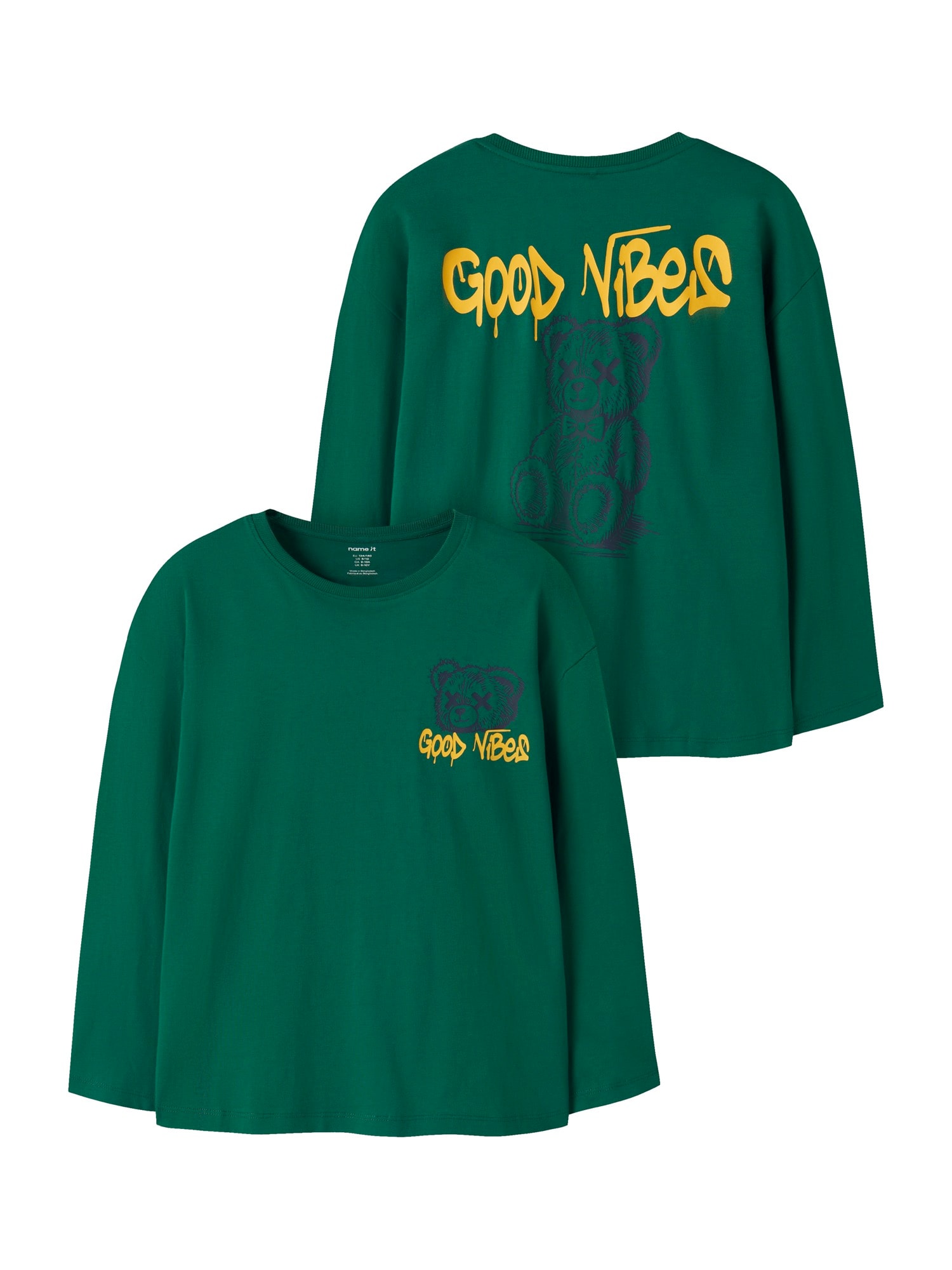 NAME IT Tricou NKMODIIN albastru închis / galben / verde închis