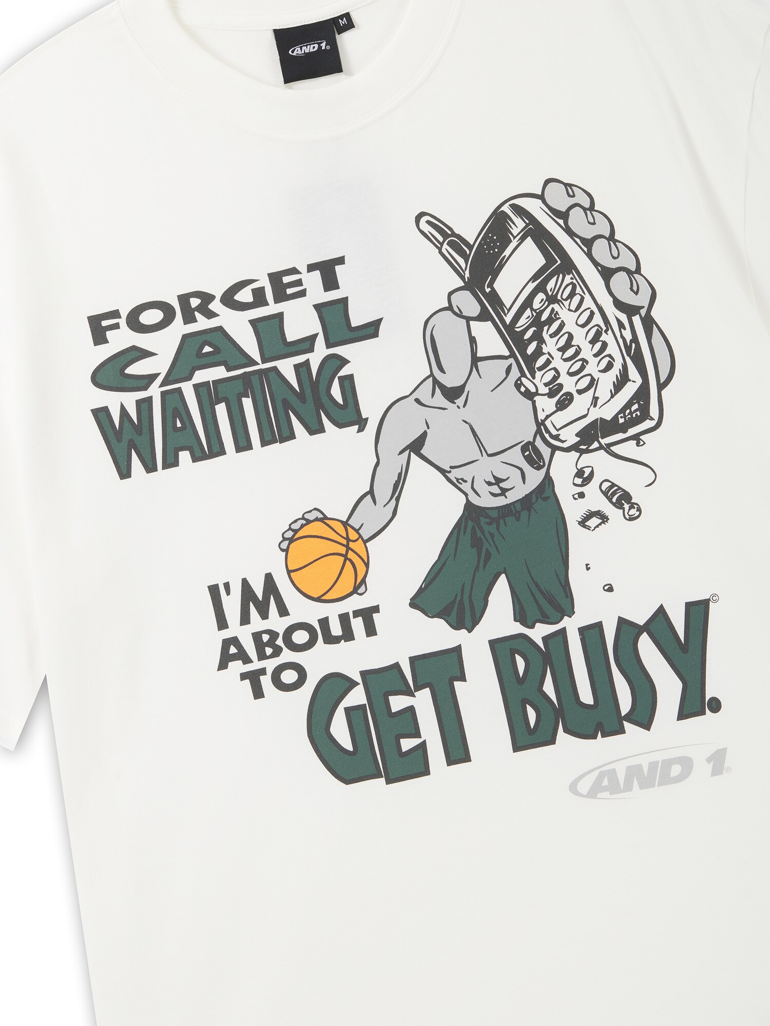AND1 Tričko 'Get Busy'  čierna / biela (obrázok 3)