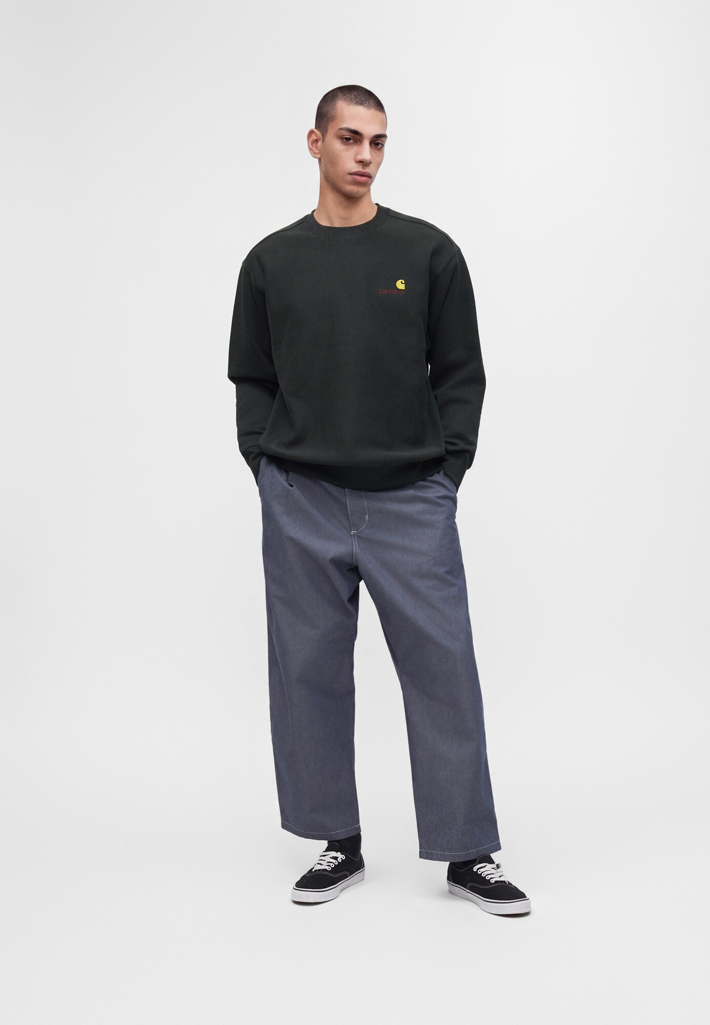 Carhartt WIP Sudadera 'American Script'  grafito – imagen 4