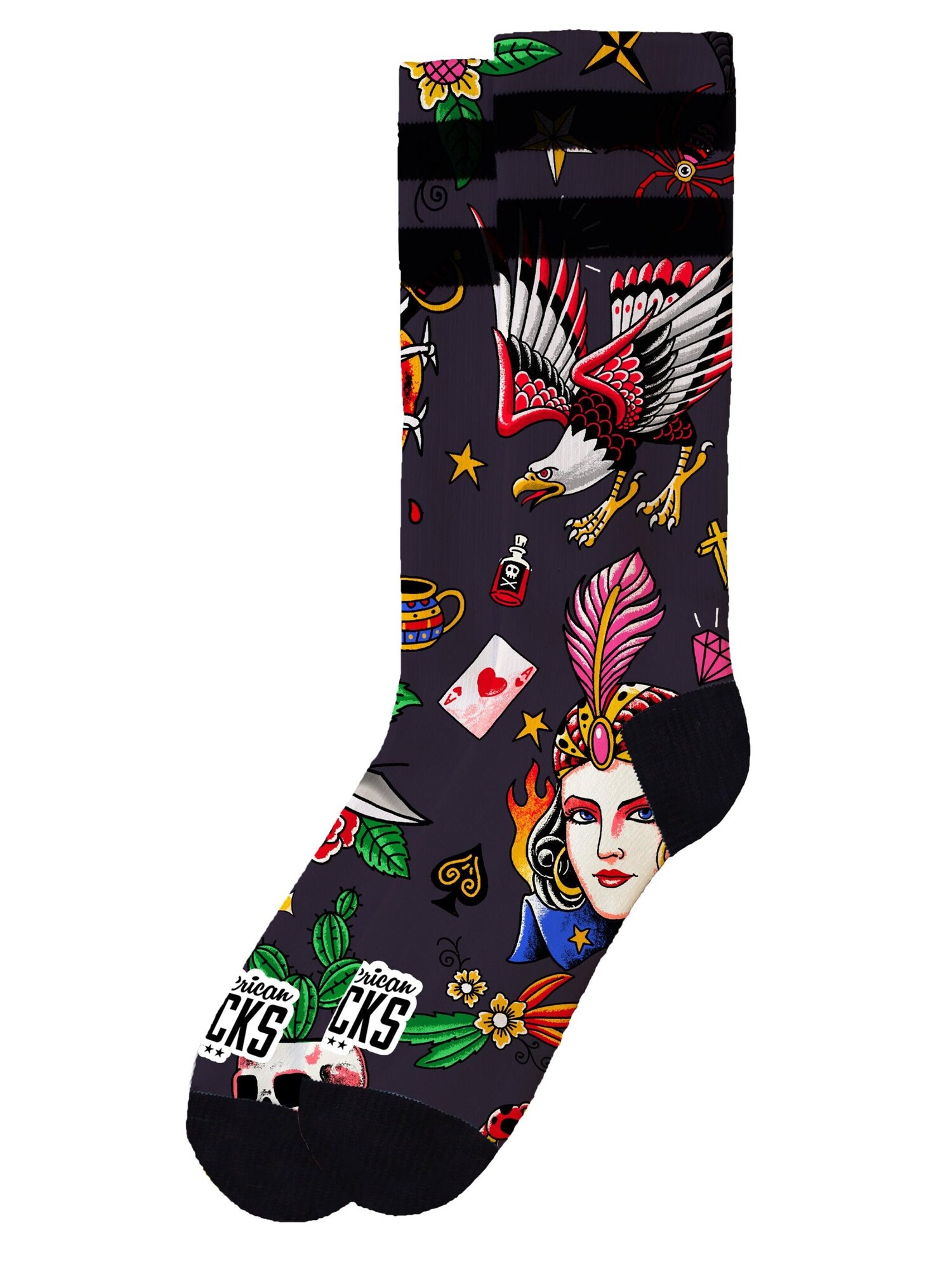 American Socks Calcetines 'Sorcerer'  negro