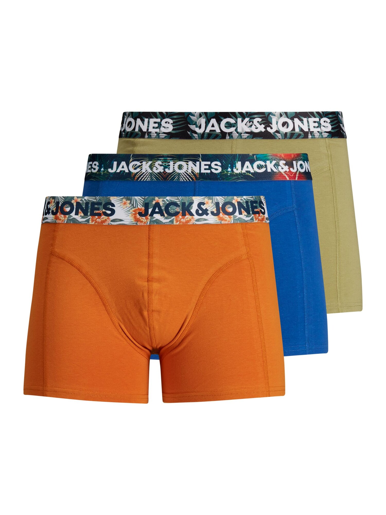 Jack & Jones Junior Apatinės kelnaitės 'Hutley' abrikosų spalva / mėlyna / alyvuogių spalva / mišrios spalvos