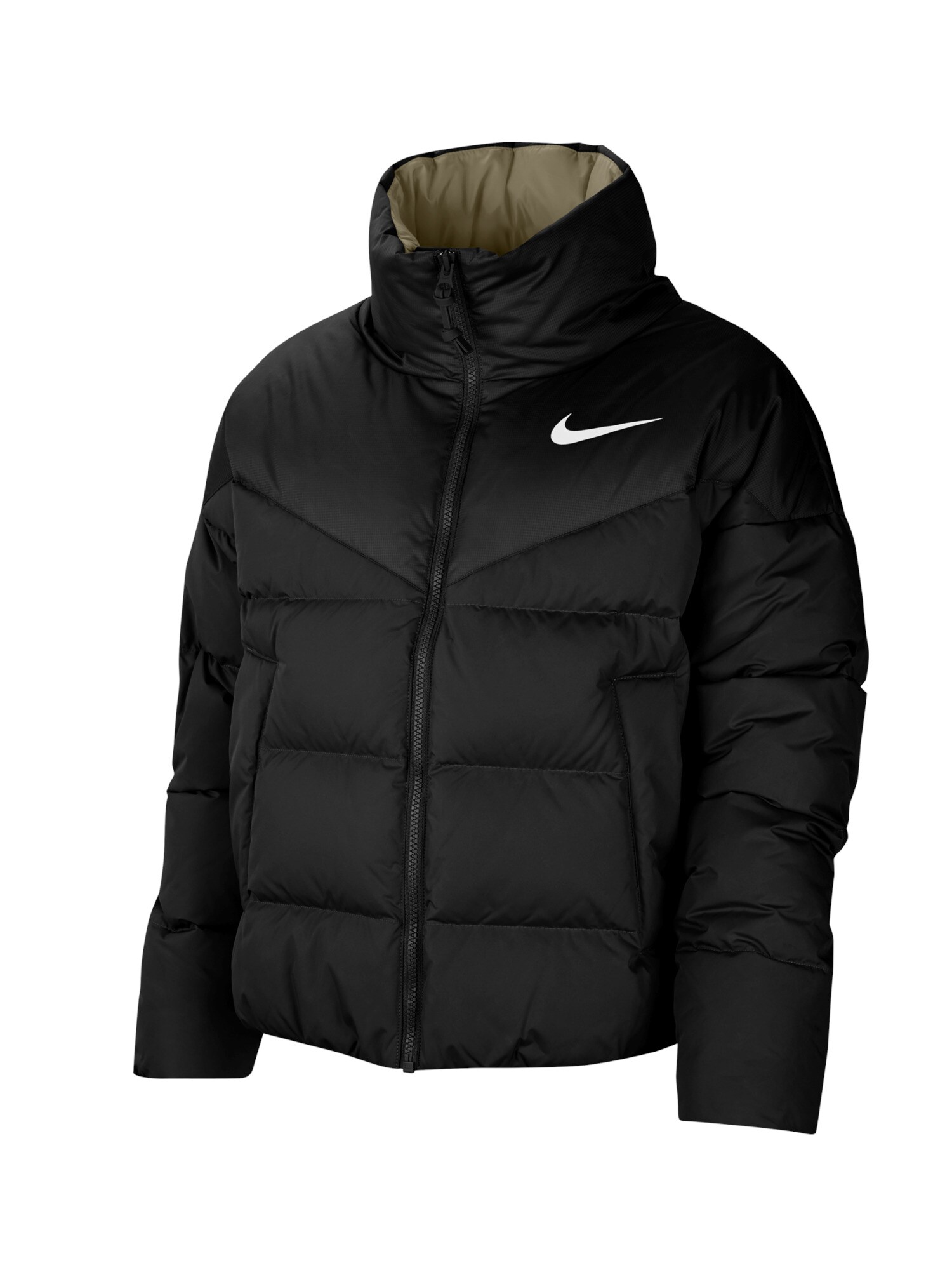 NIKE Sportinė striukė  juoda / balta