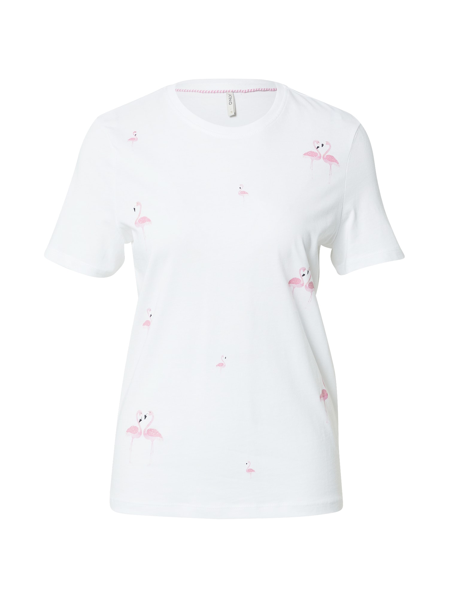 ONLY Marškinėliai 'KITA' rožinė / balta