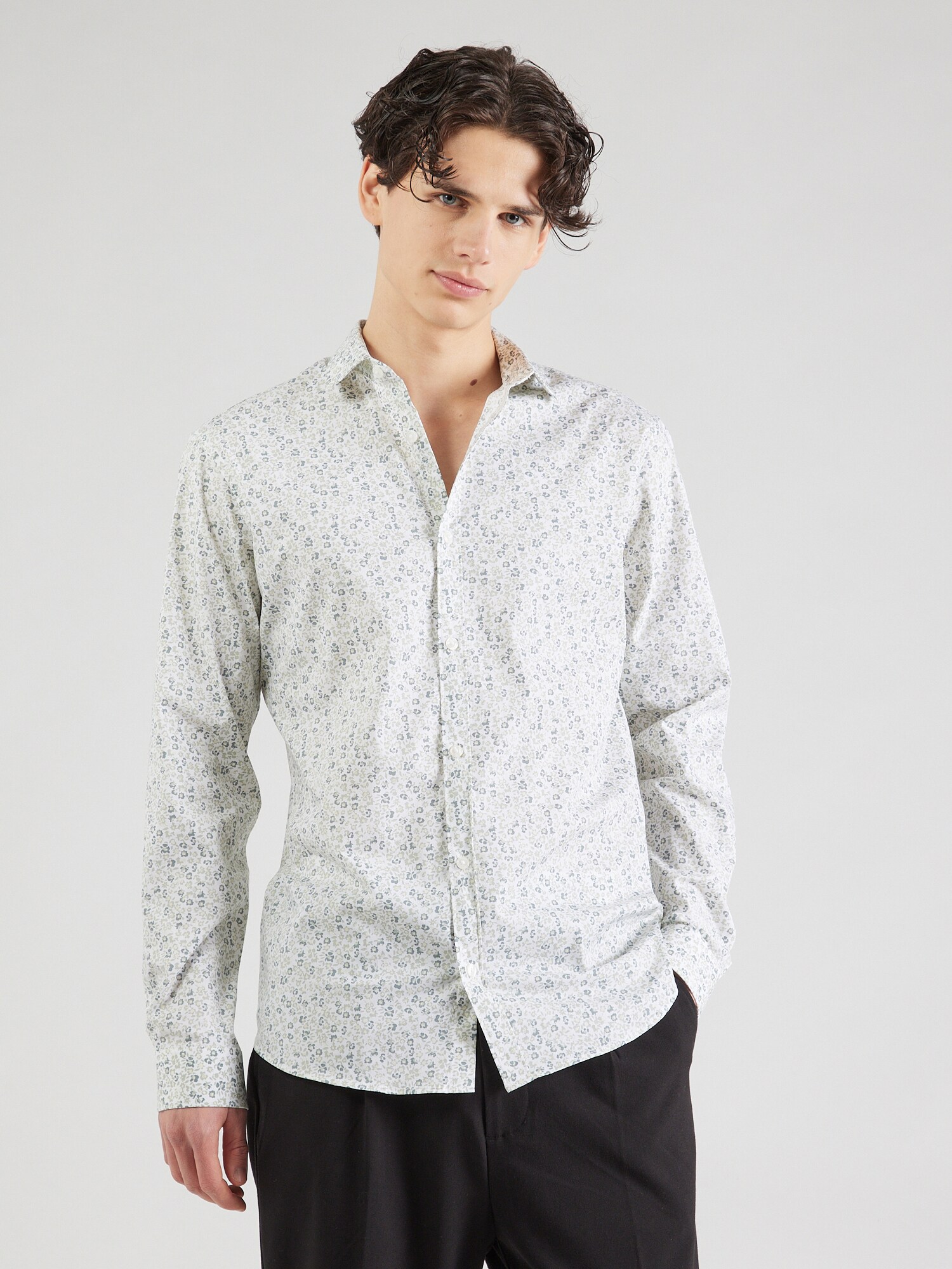 JACK & JONES Ing 'JPRBLABlackpool'  sötétszürke / pasztellzöld / fehér termék 2. képe