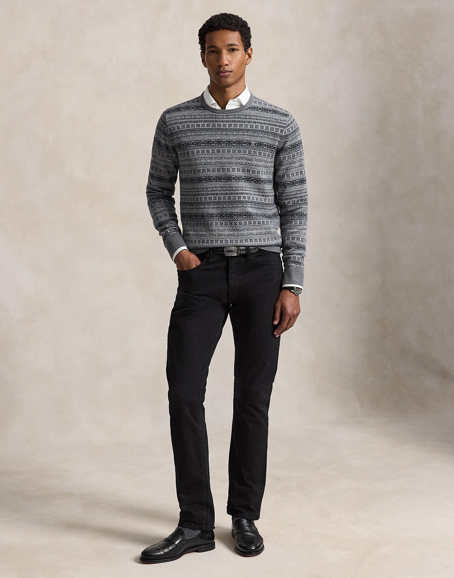 Polo Ralph Lauren Jersey  gris / gris oscuro / negro / blanco – imagen 4
