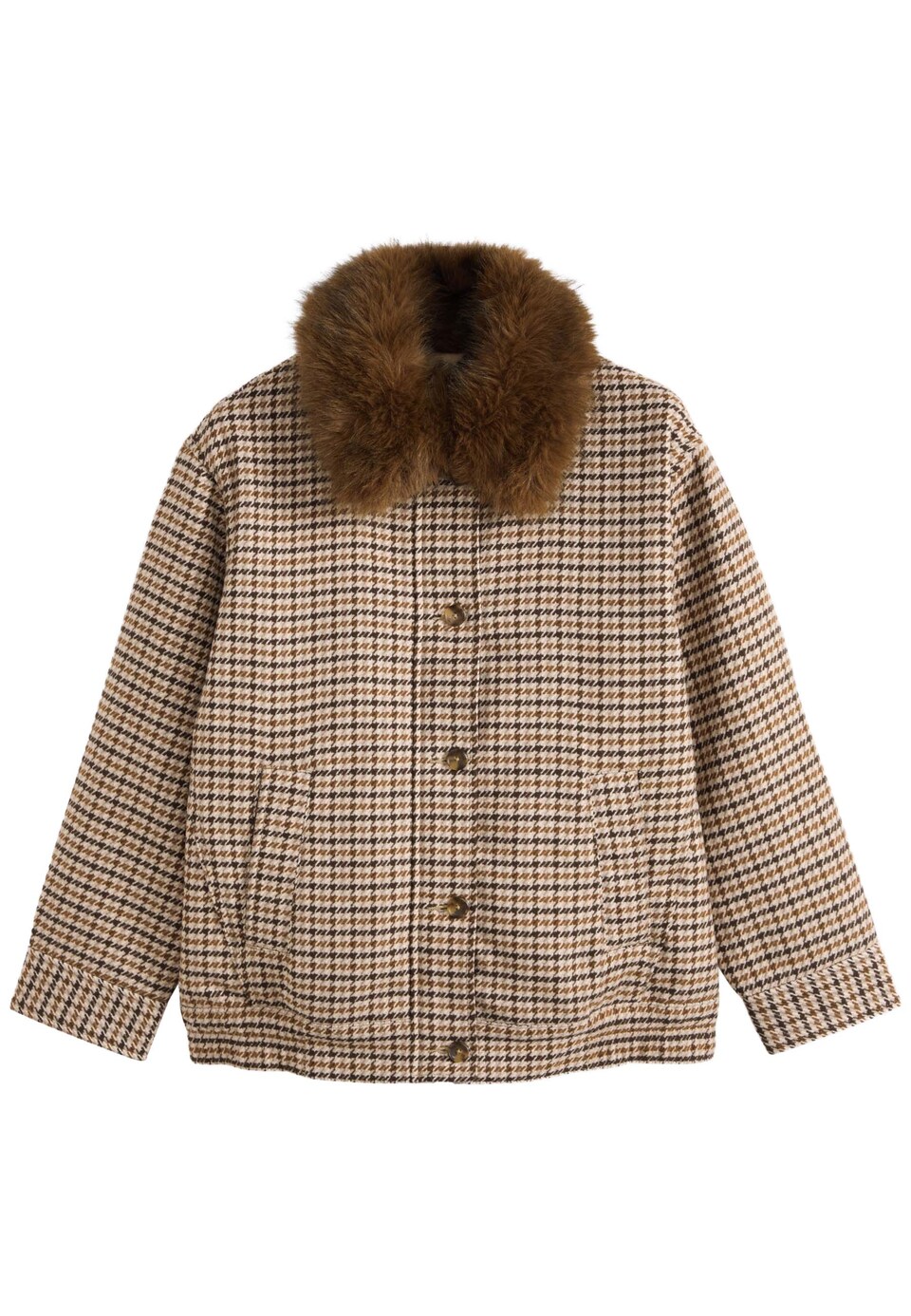 Övergångsjacka 'BILLIE' ljusbeige / brun