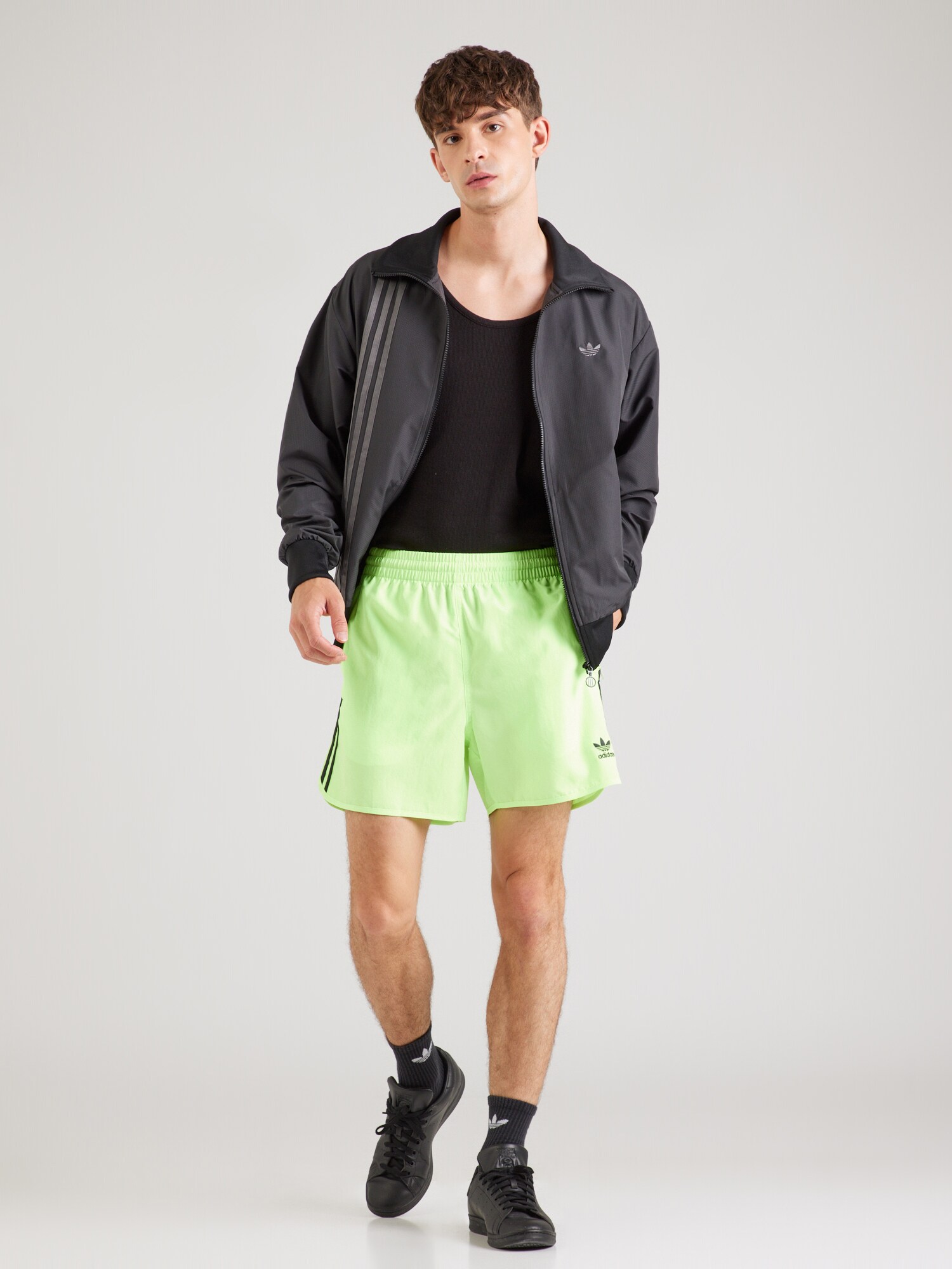 ADIDAS ORIGINALS Nohavice 'Adicolor Classics Sprinter' neónovo zelená / čierna (obrázok 4)