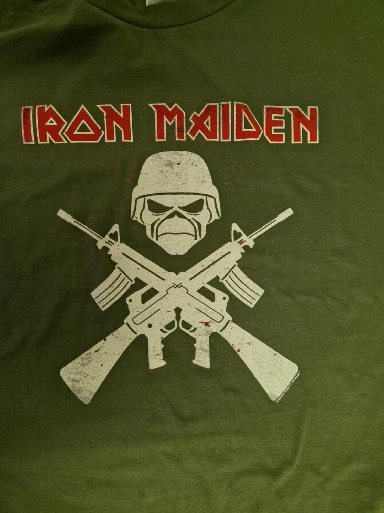 Iron Maiden Camiseta 'Iron Maiden Eddie Soldier Iron Maiden T-shirt' verde – imagen 3
