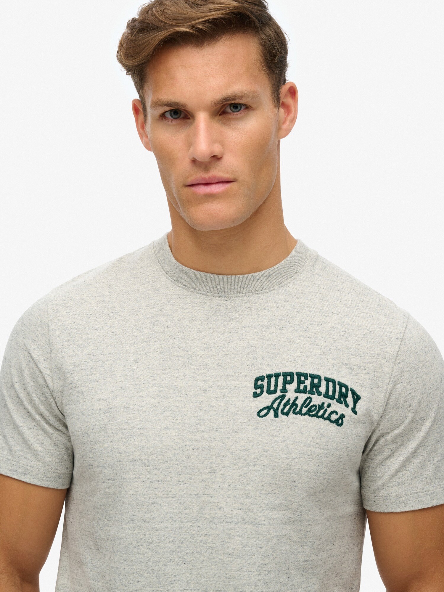 Superdry & Co Tričko sivobéžová / tmavozelená (obrázok 6)