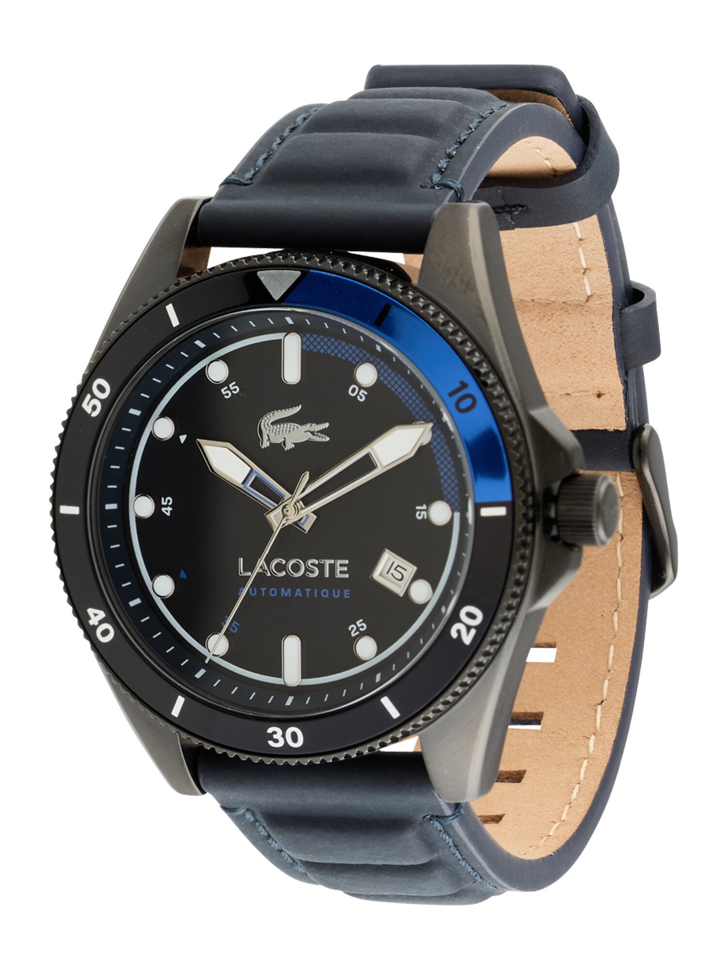 LACOSTE Ceas analogic MAINSAIL  albastru închis / negru / alb