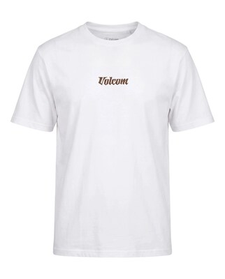 Volcom Camiseta 'Linear'  oliva / naranja / blanco