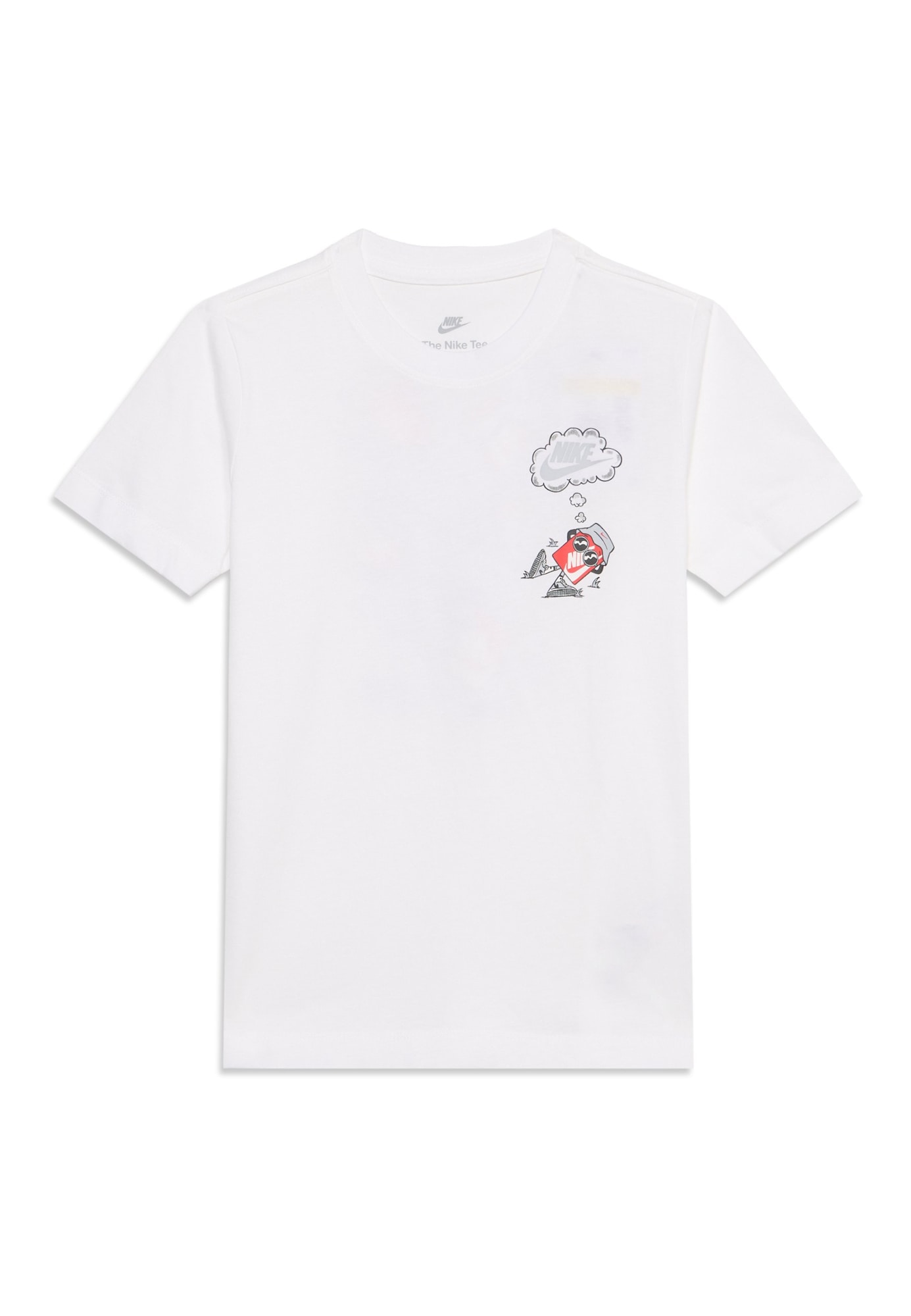 Nike Sportswear Tricou BOXY 3 gri / roșu / negru / alb