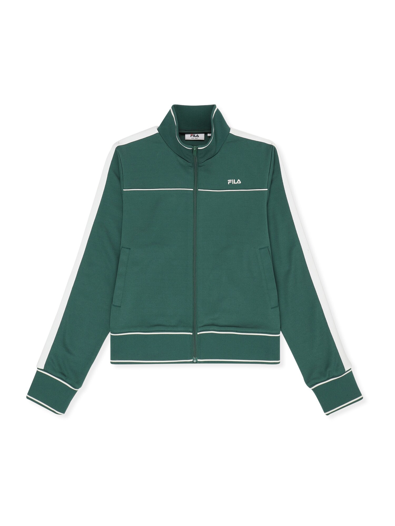 FILA Sudadera con cremallera 'MICHI regular cropped taped track jacket'  verde – imagen 4