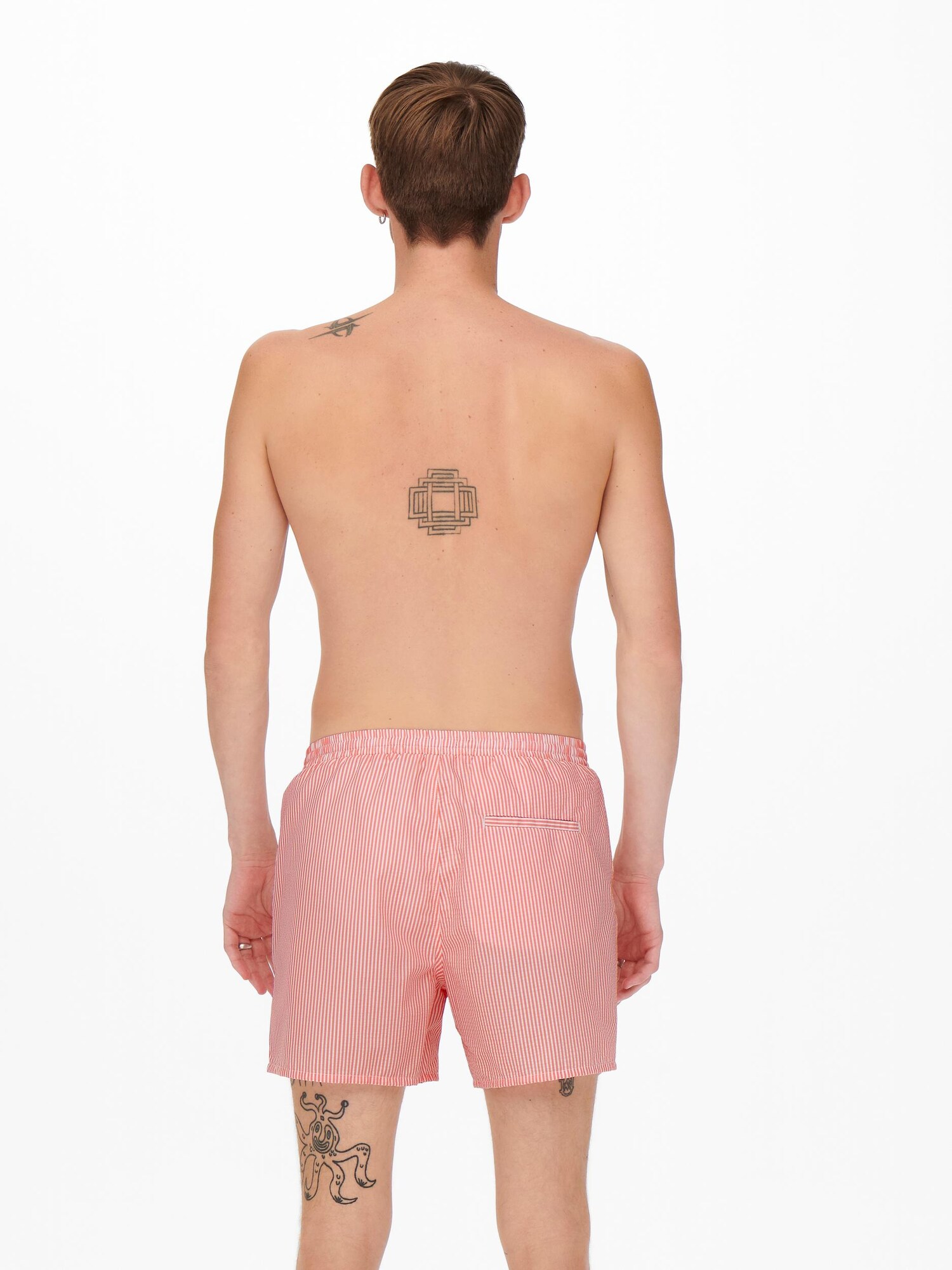 Only & Sons Plavecké šortky 'ONSTED' pitaya / biela (obrázok 4)