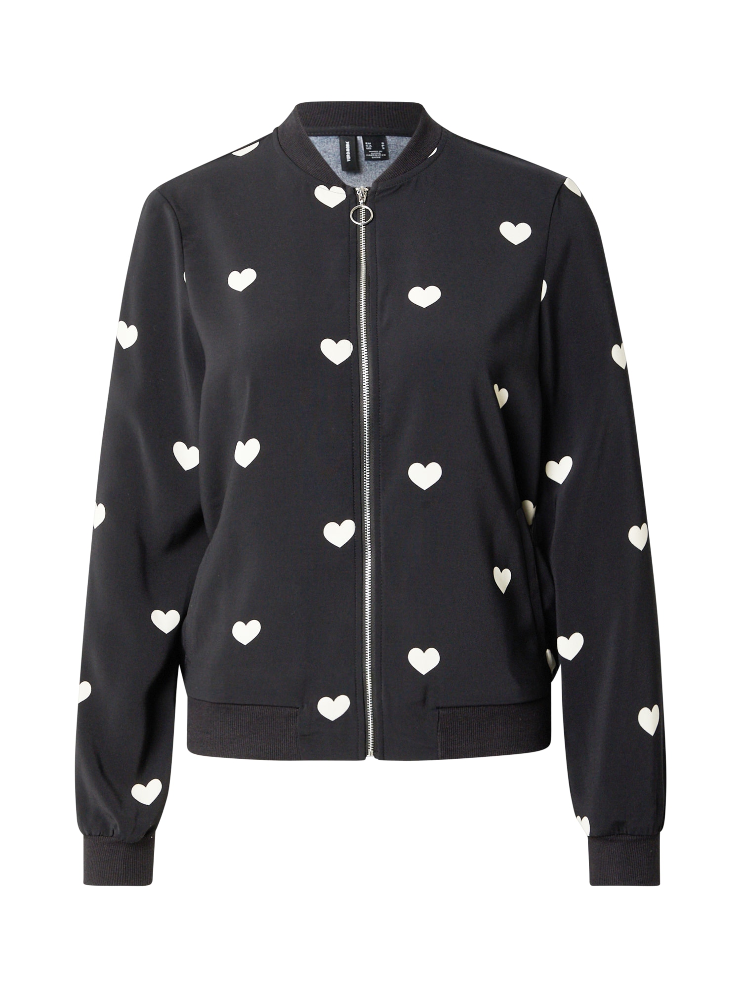 VERO MODA Geacă de primăvară-toamnă VMCOCO  negru / alb