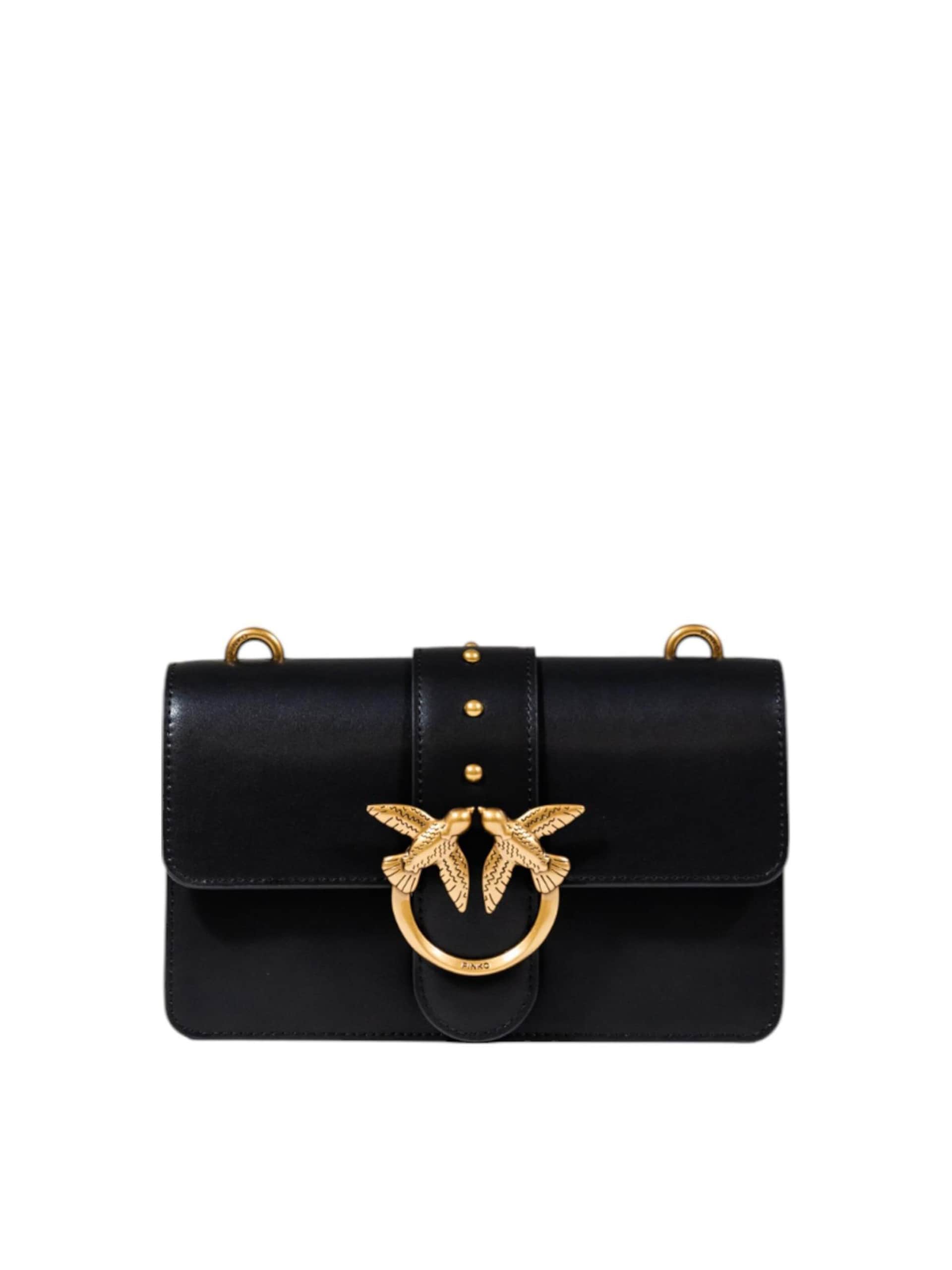 PINKO Axelremsväska 'LOVE ONE MINI ST. CL VITELLO SETA 105856' dam