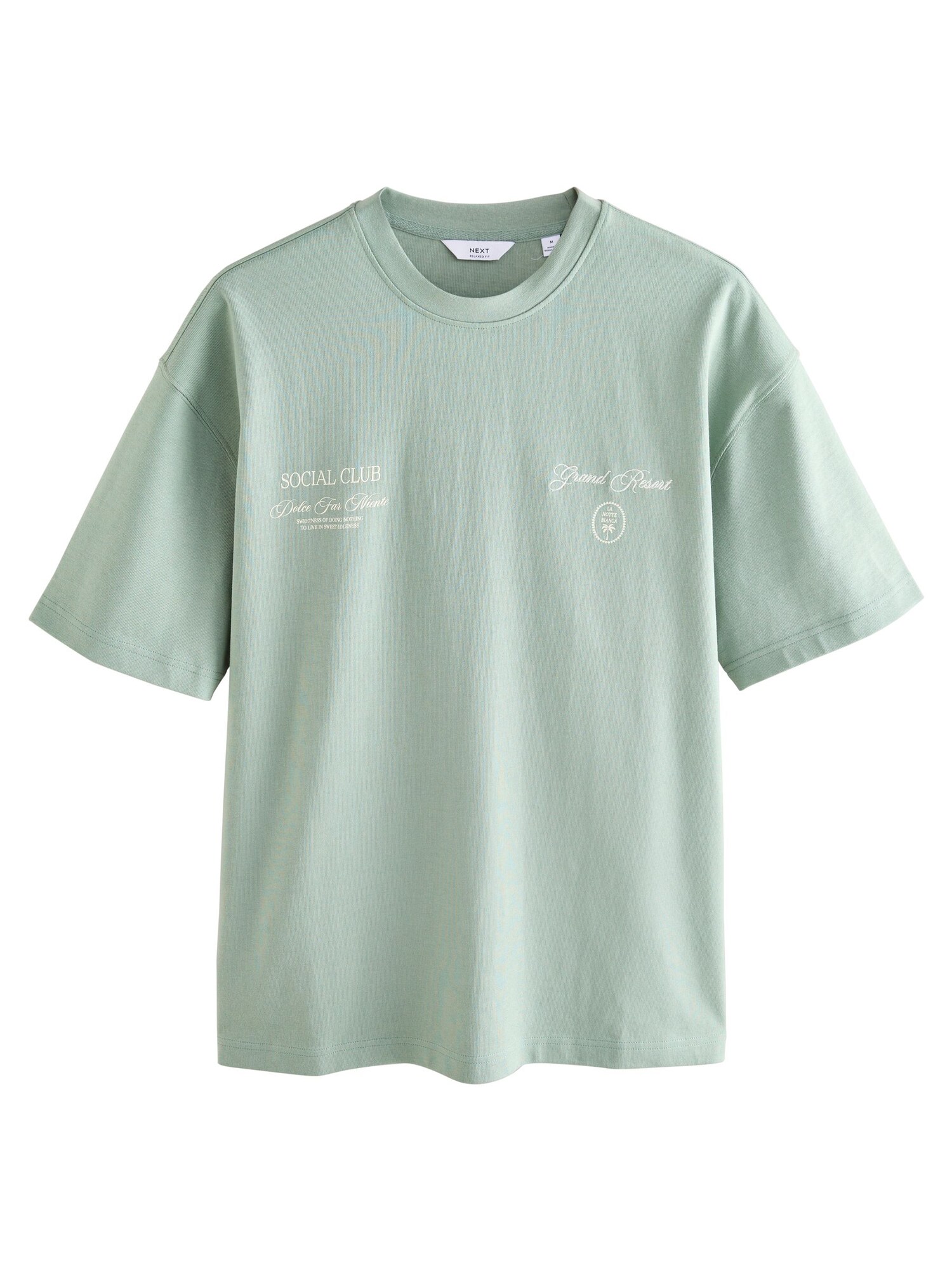 Next Tricou  verde pastel / roz / negru / alb