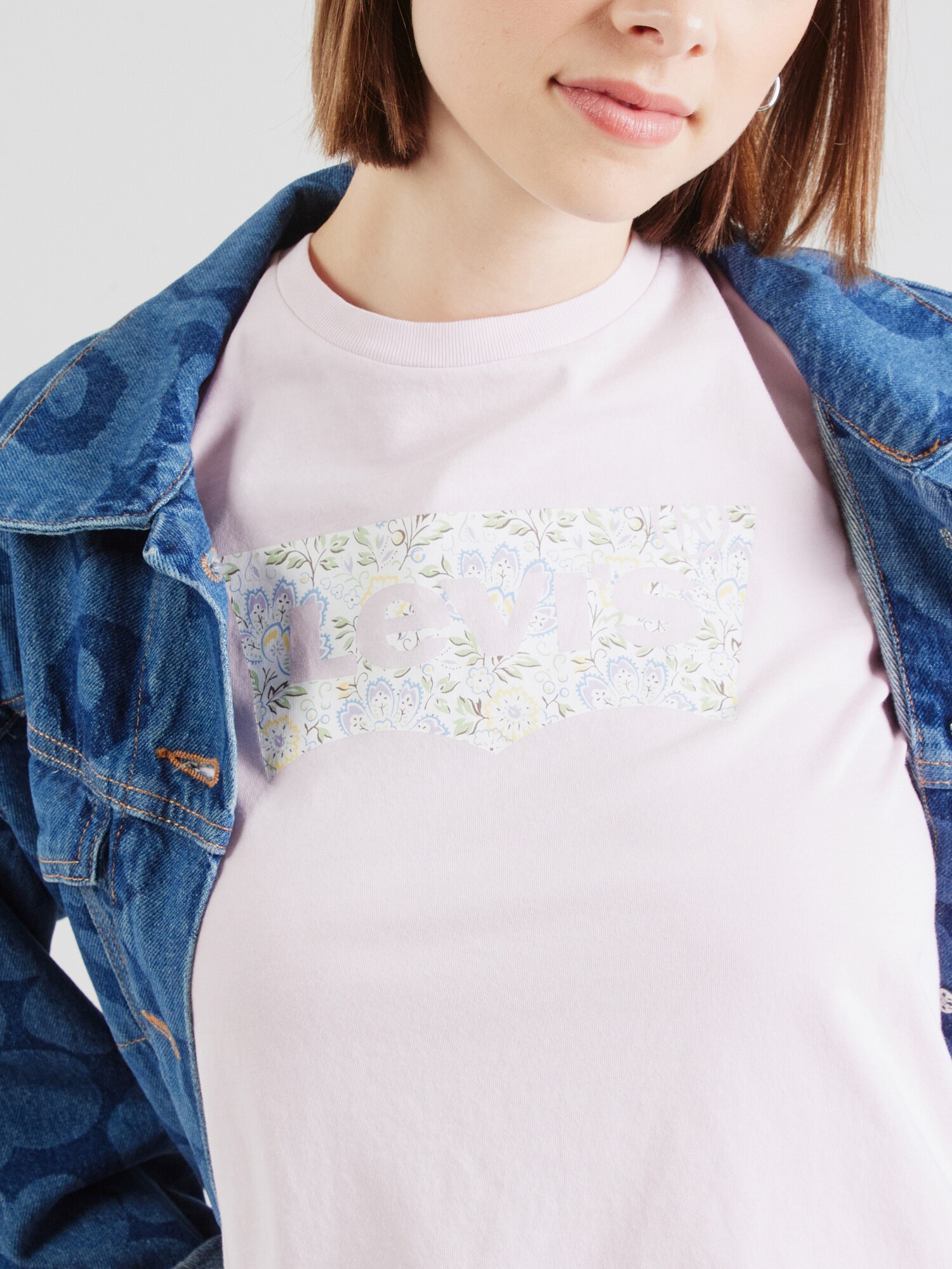 LEVI'S ® Tričko 'The Perfect' modrá / orgovánová / broskyňová / šedobiela (obrázok 5)