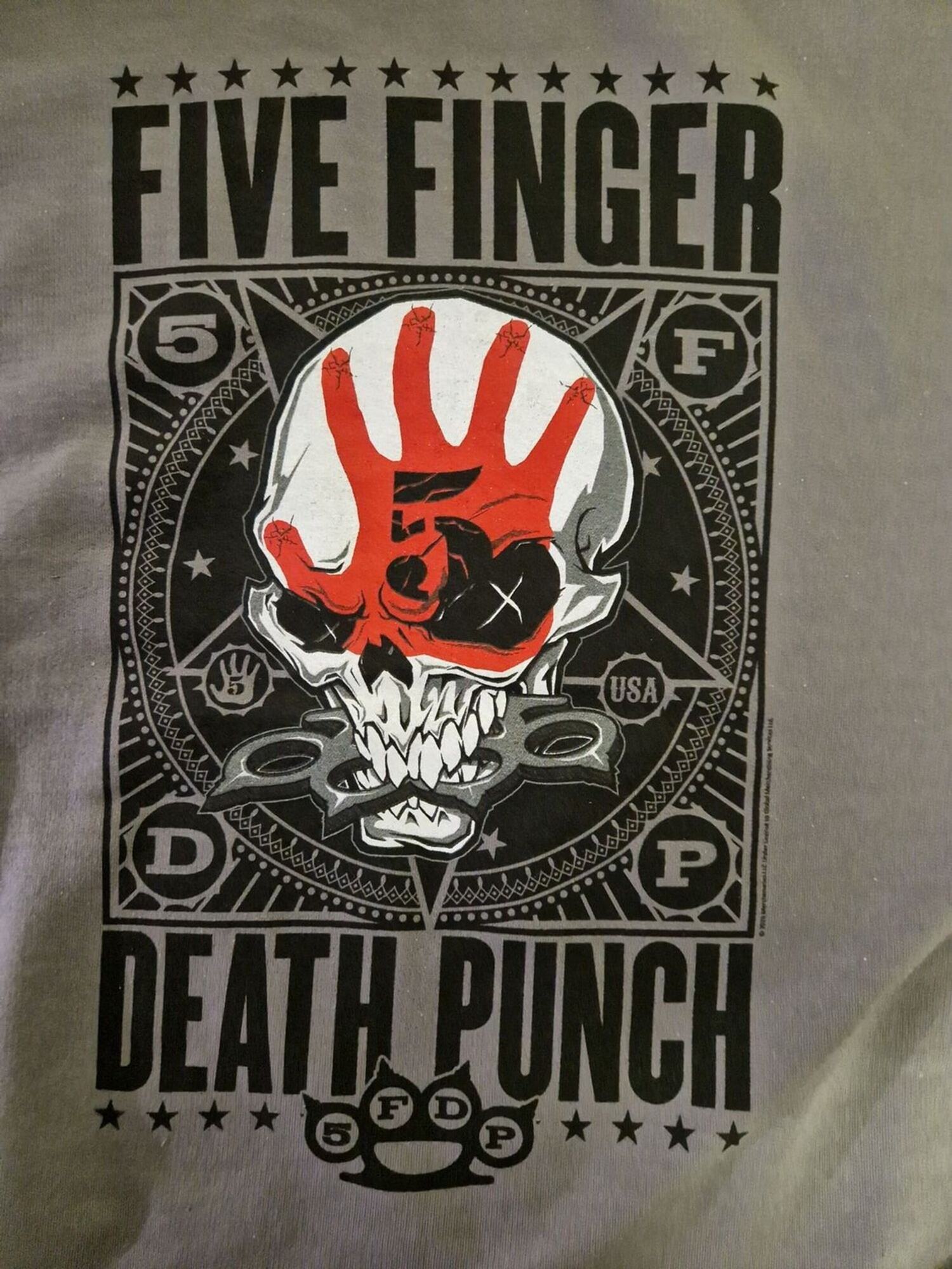 Five Finger Death Punch Sudadera 'Five Finger Death Punch Obey Sweatshirt' gris – imagen 2