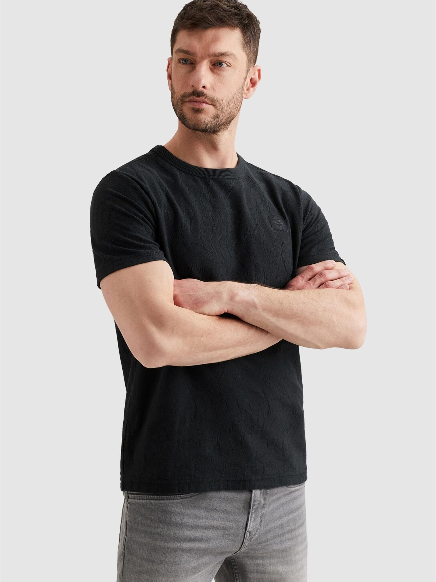 T-shirt 'T-shirt in jersey with allover jacquard pattern'