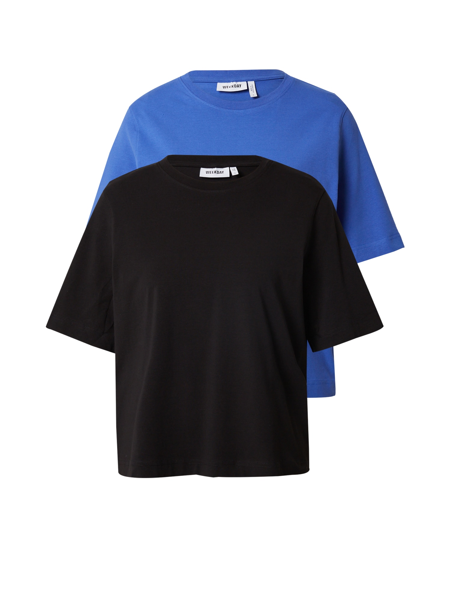 WEEKDAY Tricou  albastru / negru