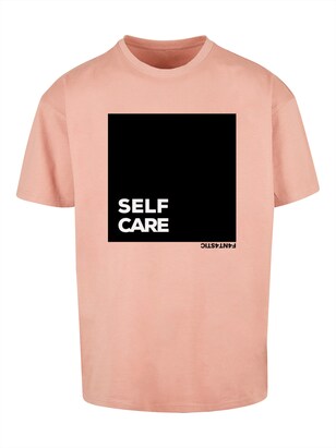 F4NT4STIC Shirt ‘Self Care’ Pink / Zwart / Wit