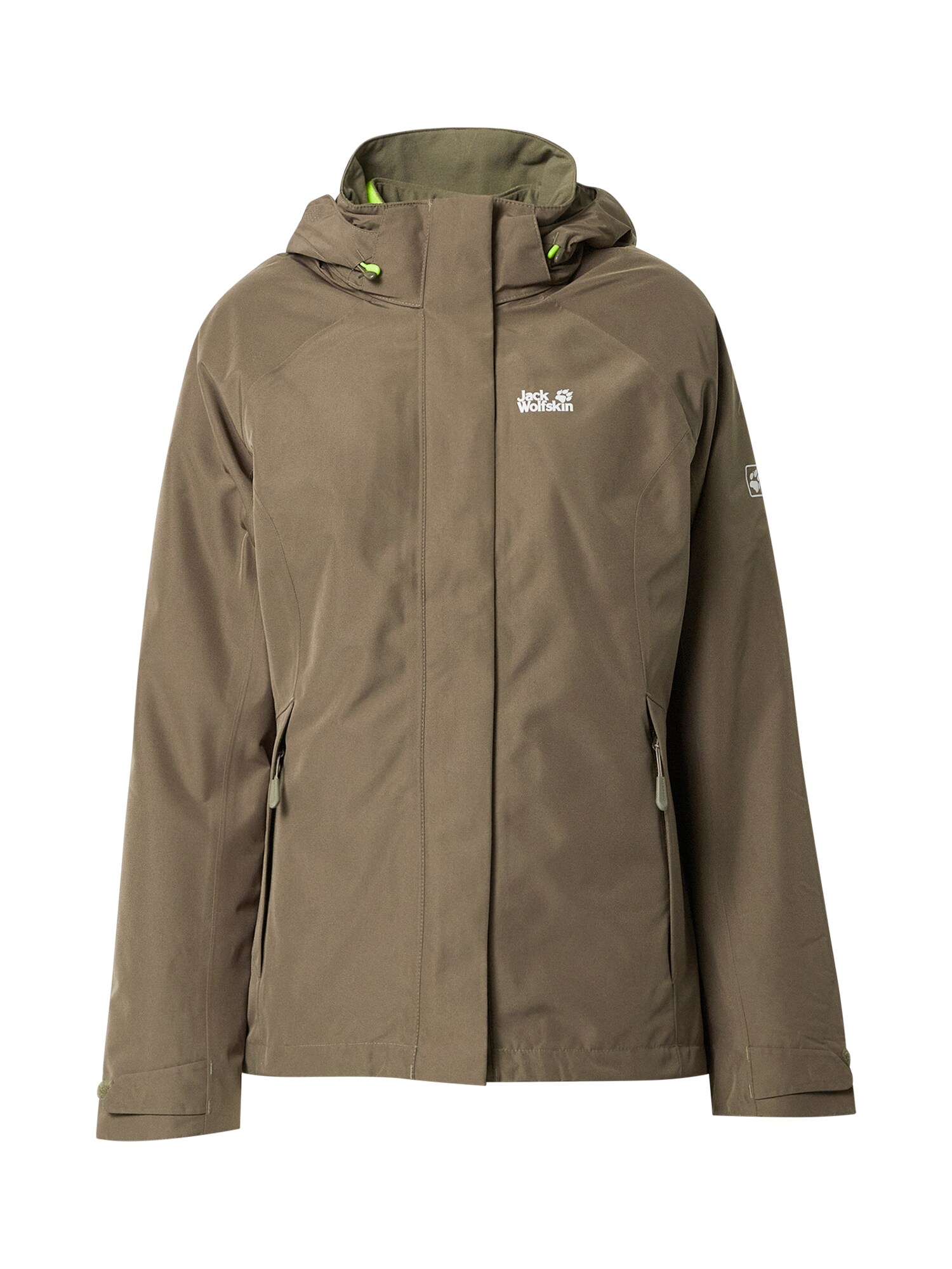 JACK WOLFSKIN Sportinė striukė 'Iceland Voyage'  rusvai žalia