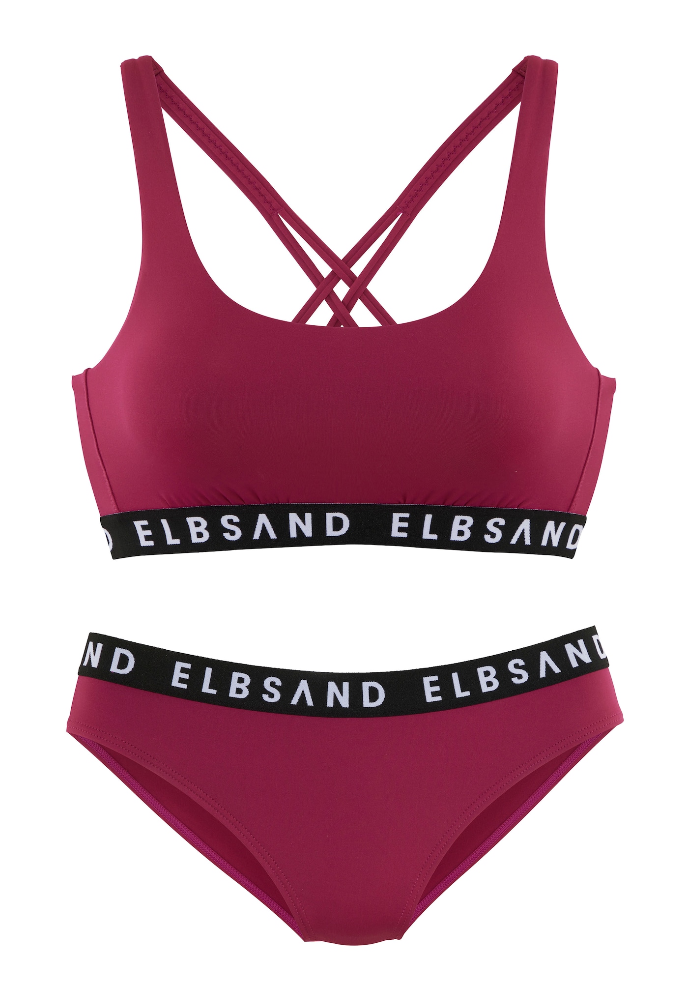 Elbsand Costum de baie două piese  mov zmeură
