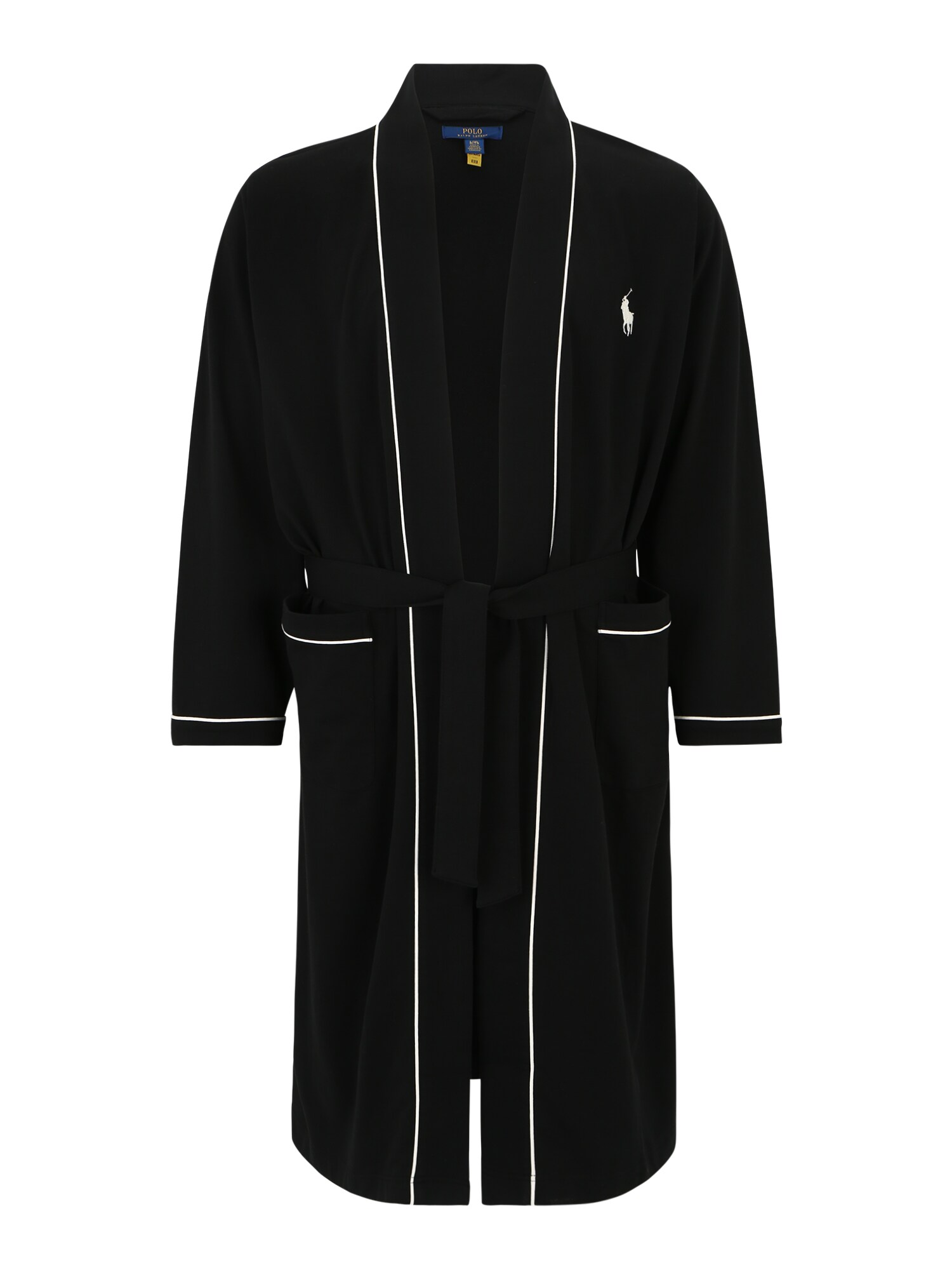 Polo Ralph Lauren Halat de baie lung  negru / alb