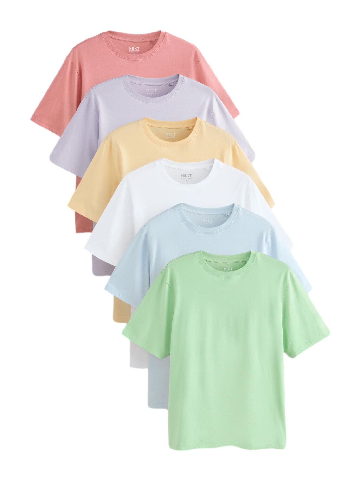Next Tricou 'Essential'  albastru deschis / galben lămâie / verde deschis / mov deschis / roșu pastel / alb