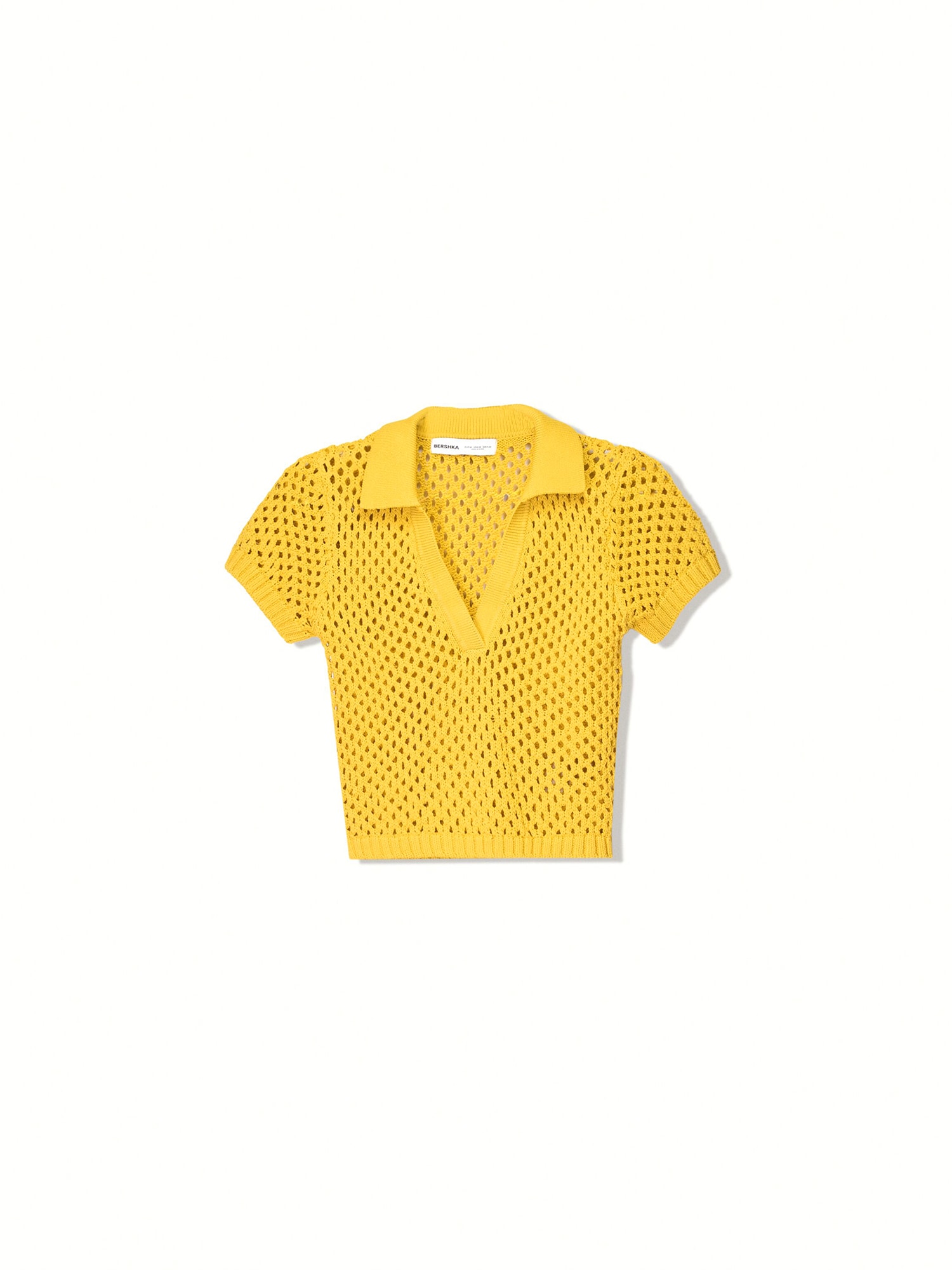 Bershka Tricou  galben muștar