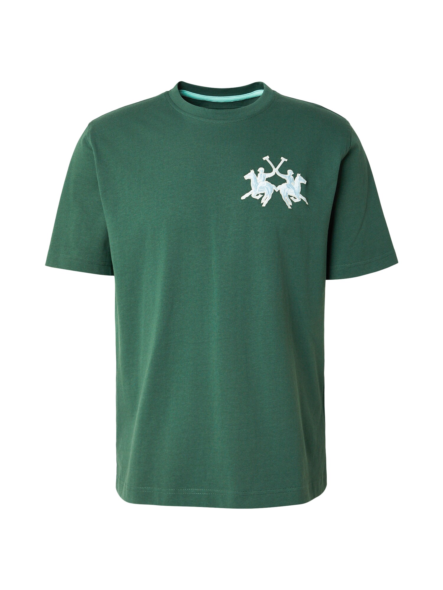 La Martina Tricou verde / alb